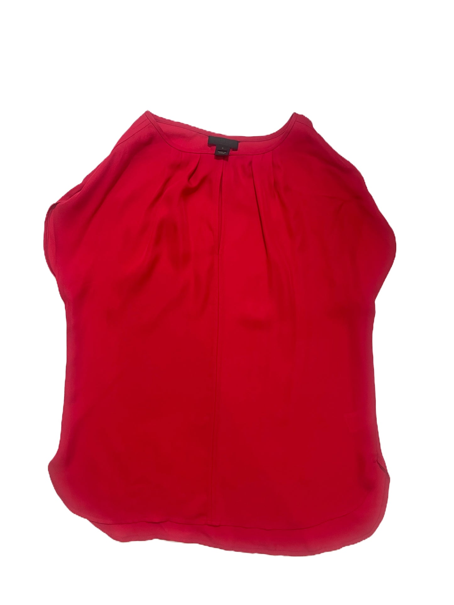 J.Crew Red Silk Blouse XXS image 0