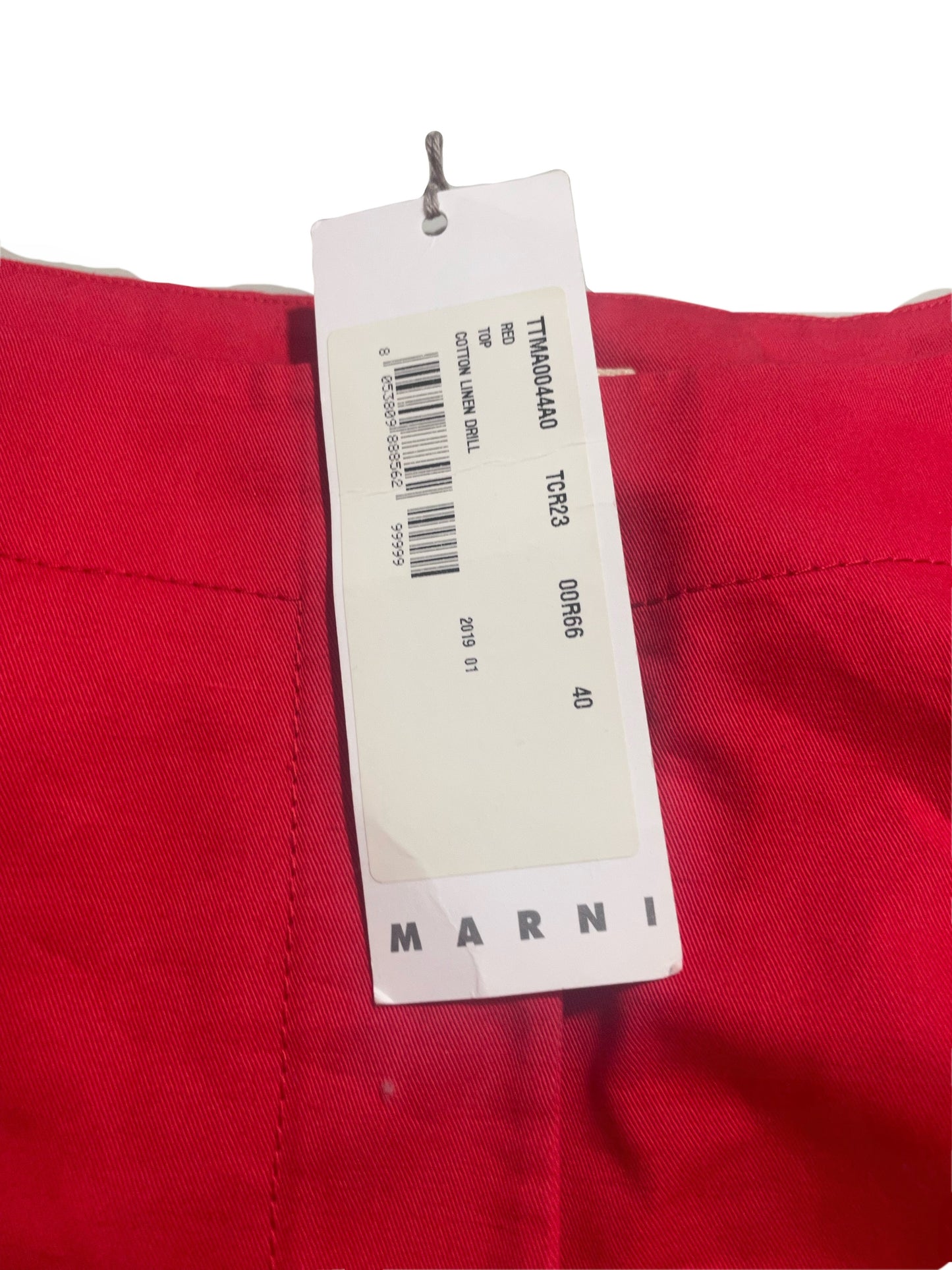 New with Tags Marni Cotton Linen Drill Top UK 8 image 3