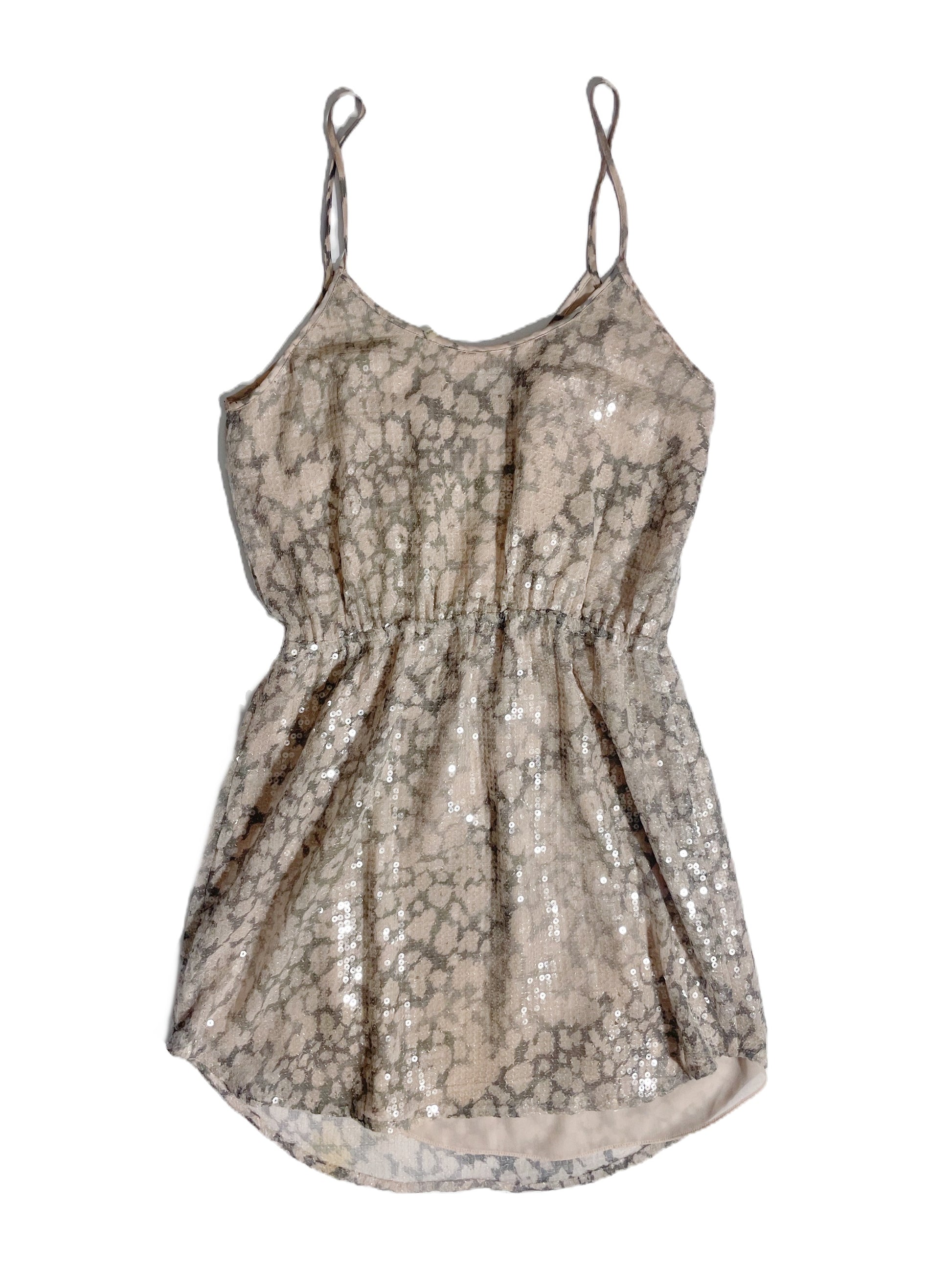 Rebecca Taylor Leopard Sequin Dress UK 8 image 2