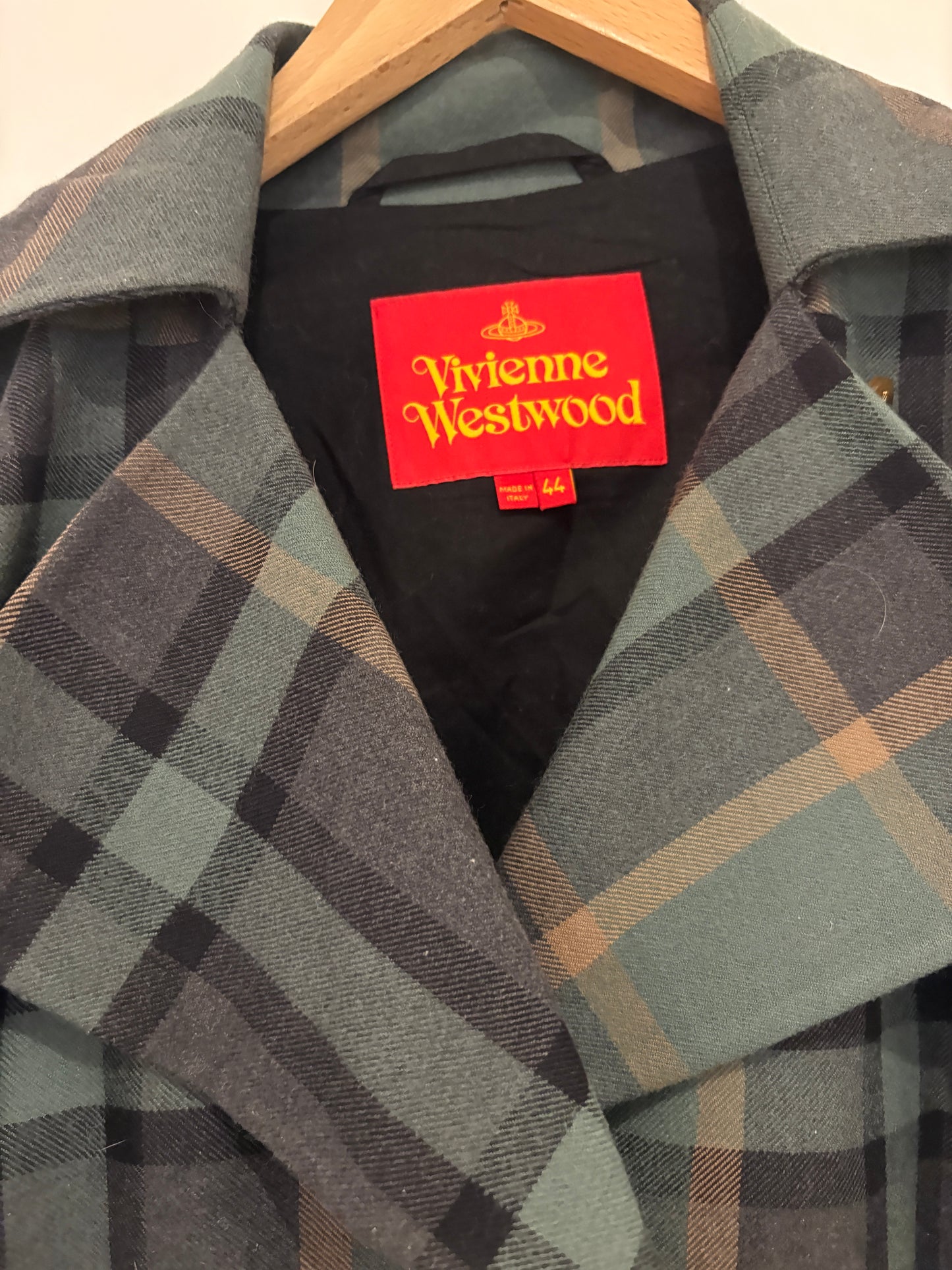 Vivienne Westwood Asymmetric Check Coat UK 12