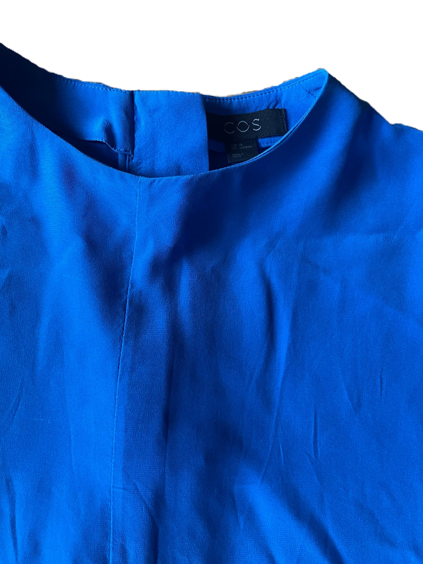 Cos Blue Silk Dress UK 8 image 2