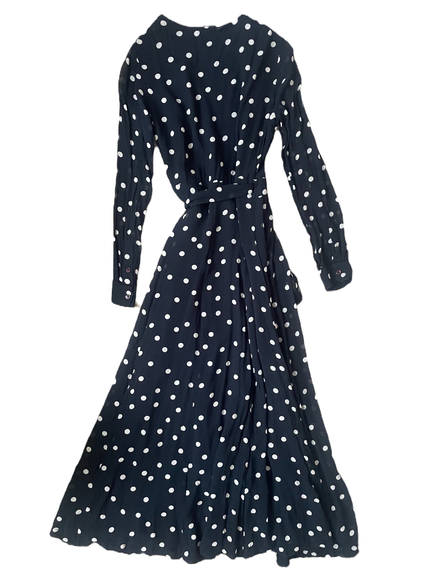 Ganni Polka Dot Wrap Dress UK 10 image 4