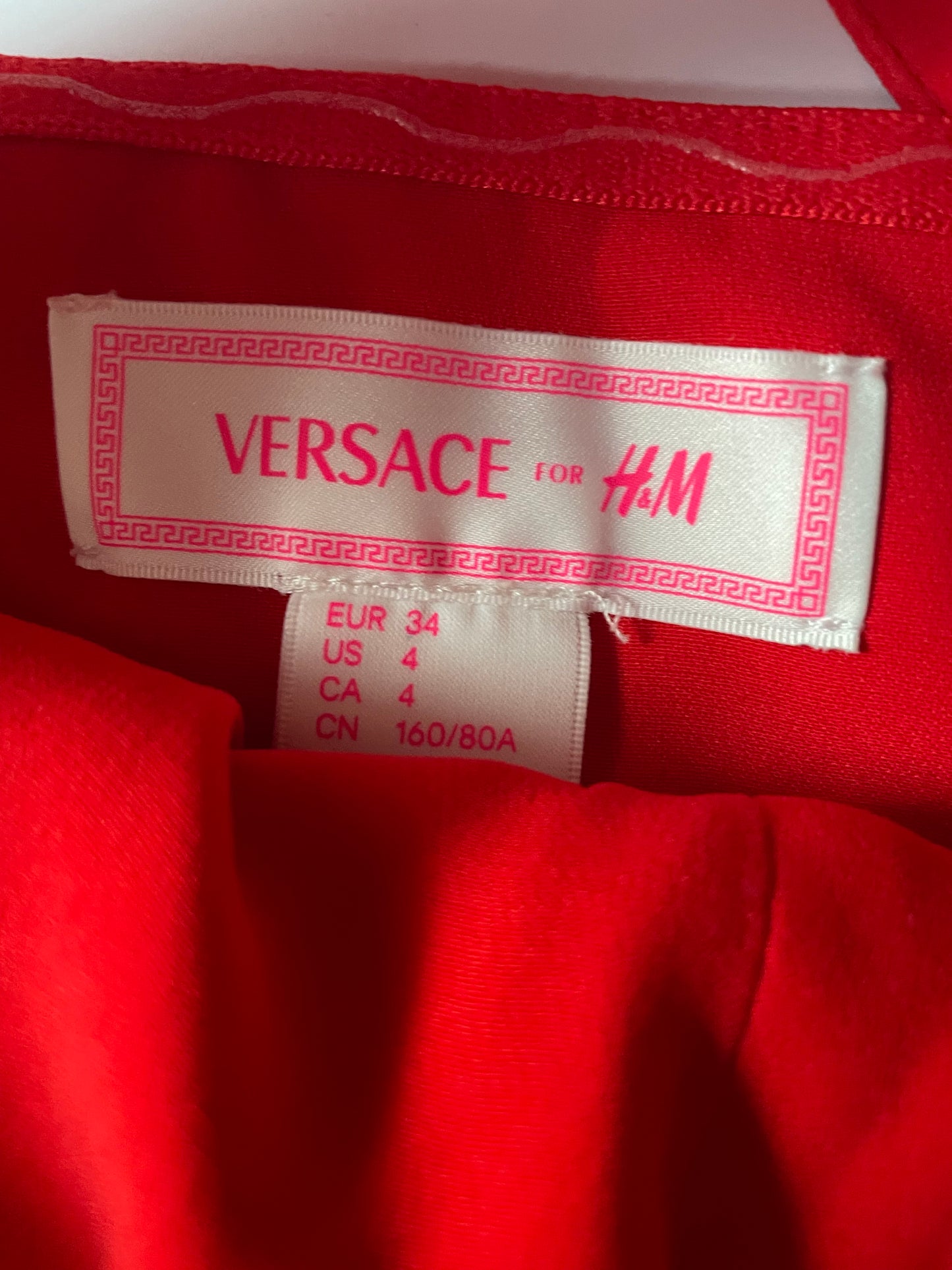 Versace x H&M Red Mini Dress UK 6 image 4