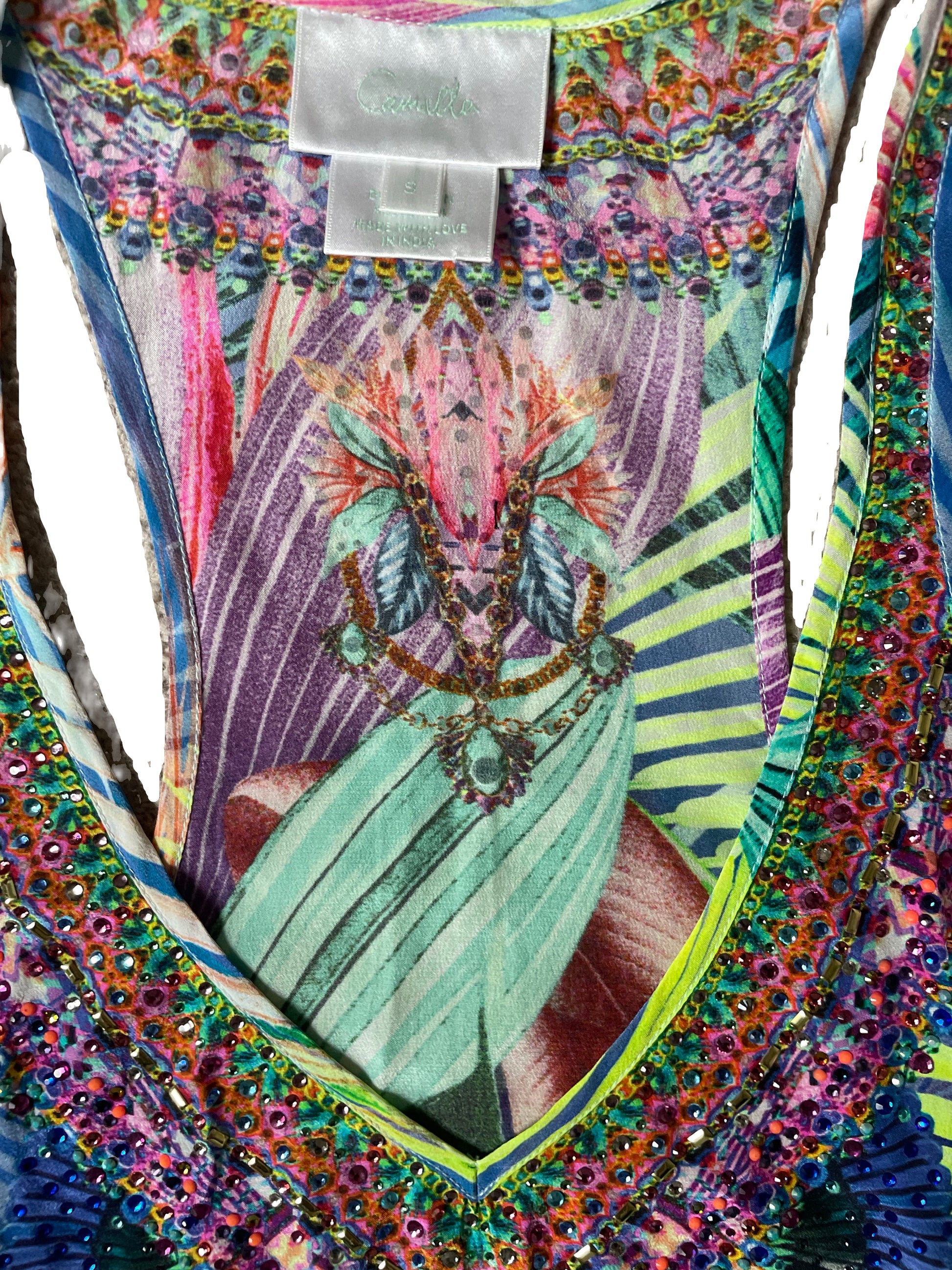 Camilla V-Neck Racerback Dress S image 4