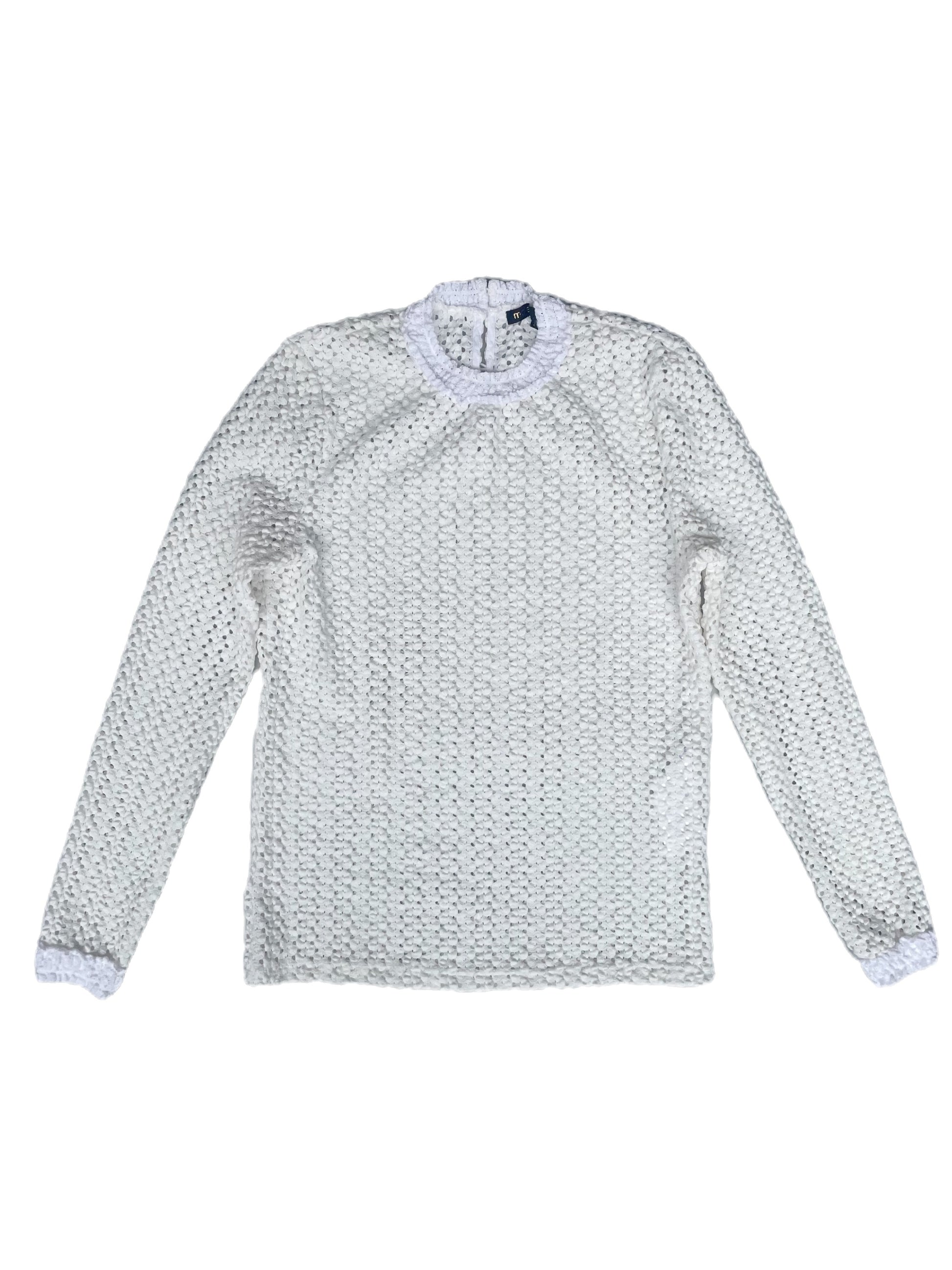 Maje Crochet White Top M image 0