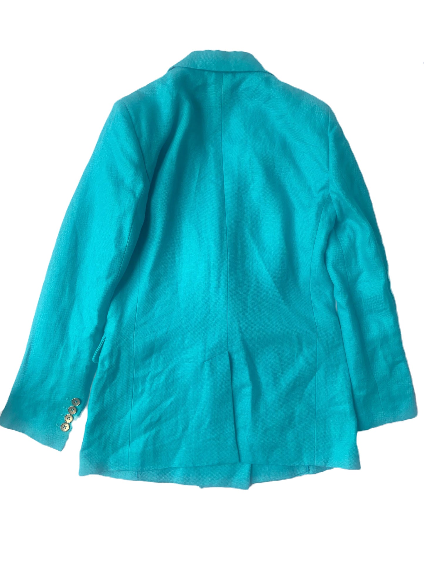 Luisa Spagnoli Turquoise Linen Blazer UK 10 image 3