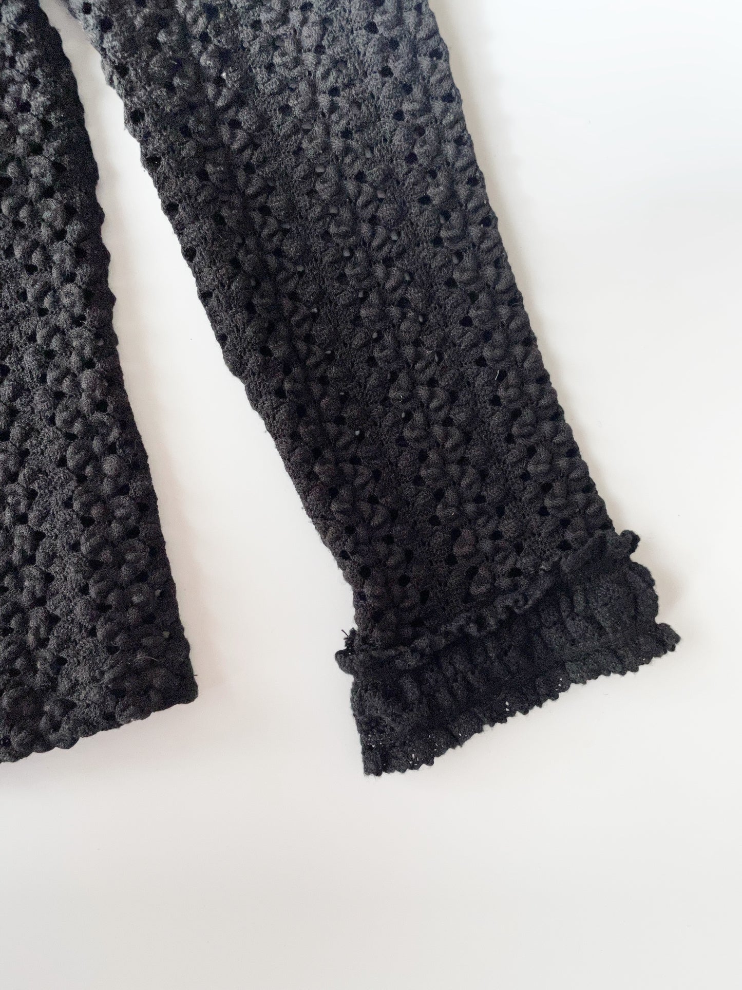 Maje Crochet Knit Turtle Neck Top M image 2