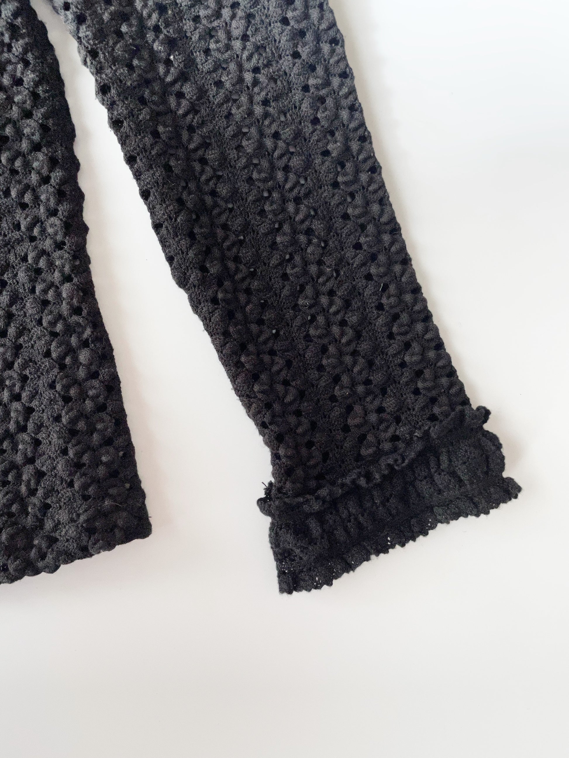 Maje Crochet Knit Turtle Neck Top M image 2