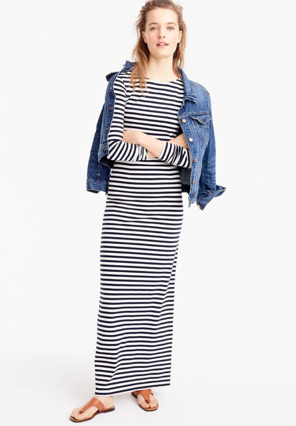 New With Tags J.Crew Striped Maxi Dress UK 6 image 1
