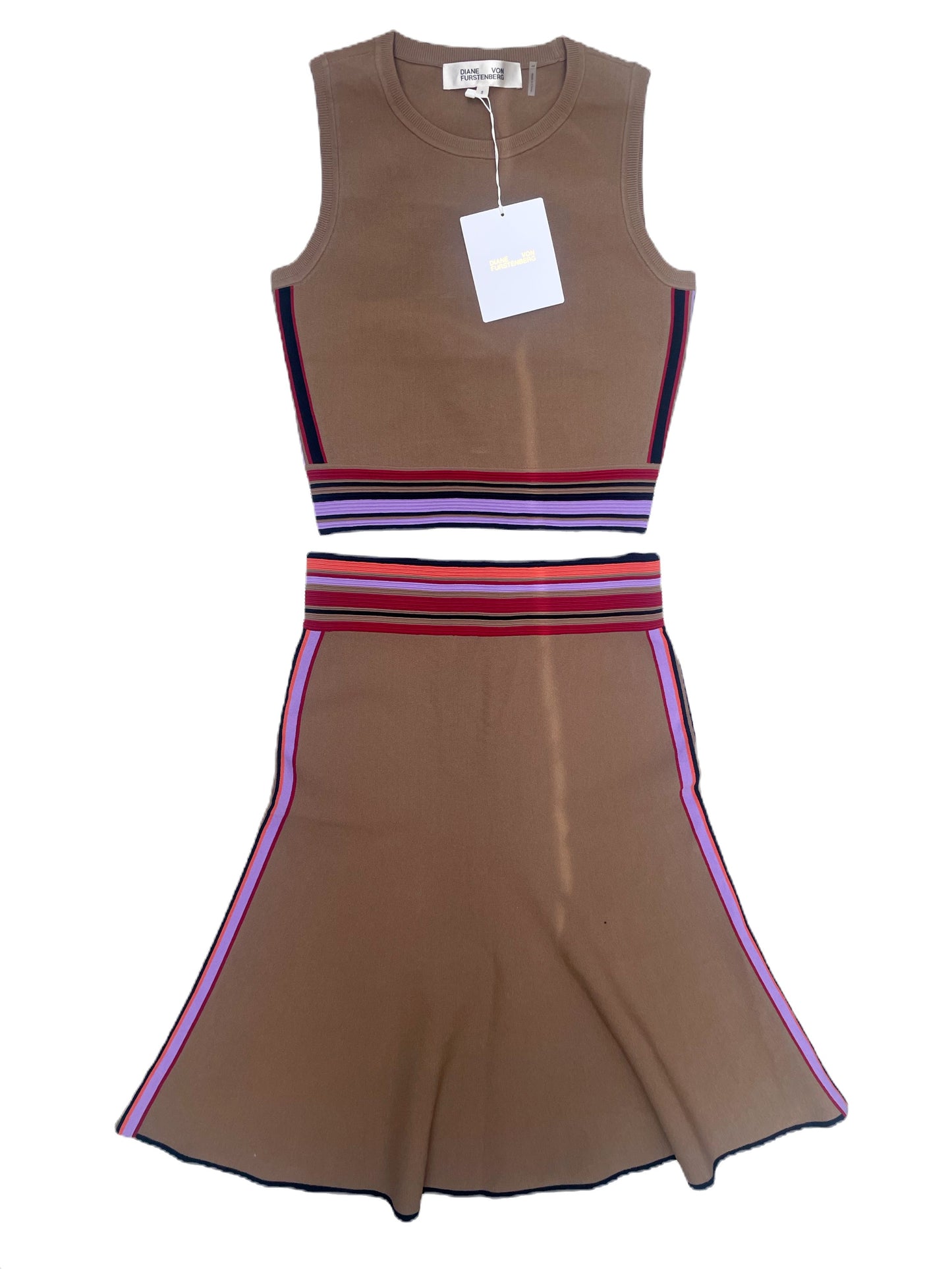 New With Tags Diane Von Furstenberg Sable Flare Skirt S image 3