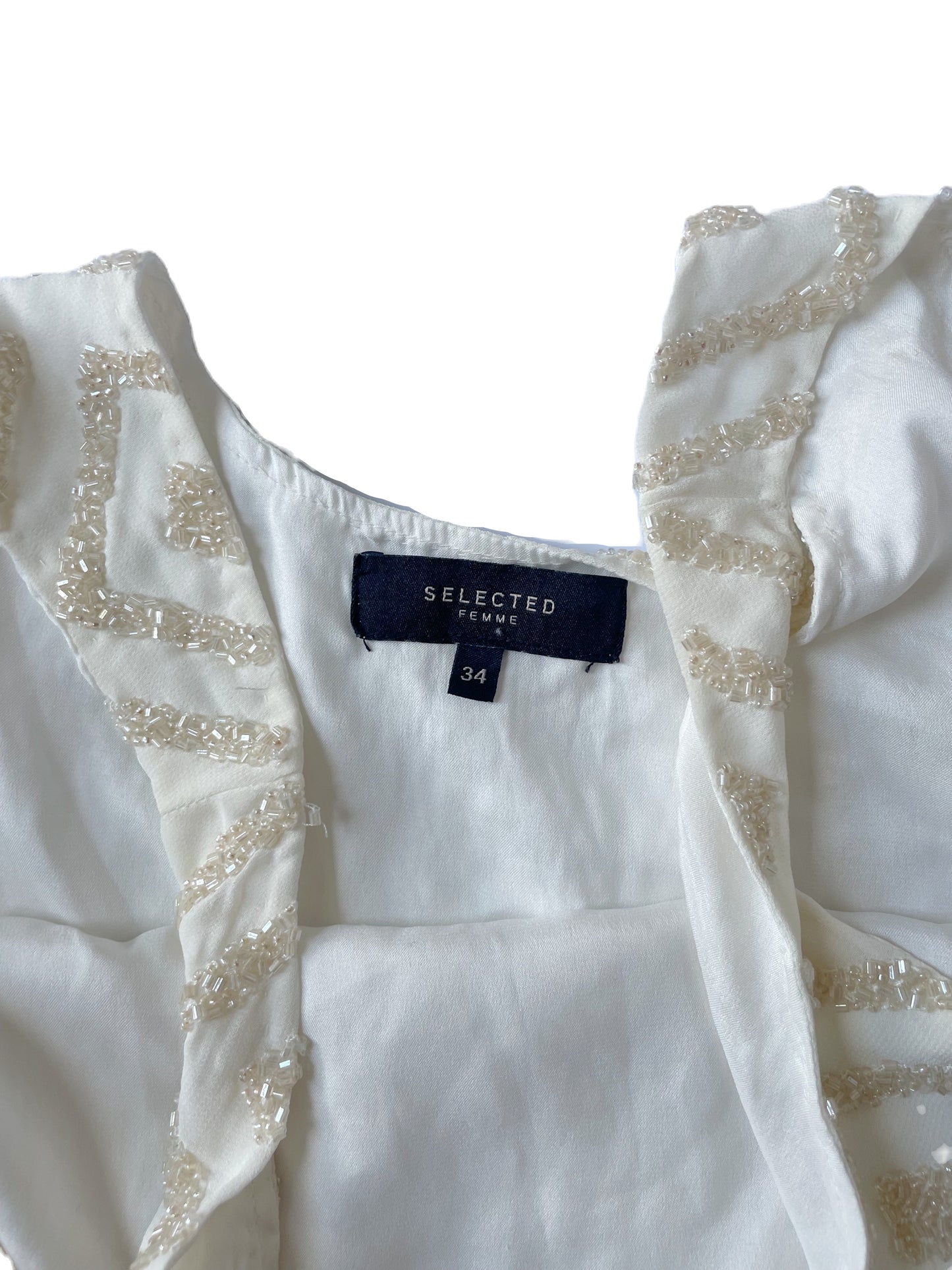 Selected Femme Beaded Top UK 6 image 2