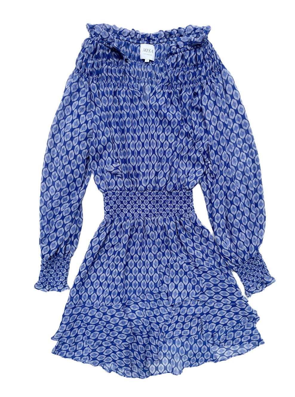 Misa Blue Print Dress S image 0