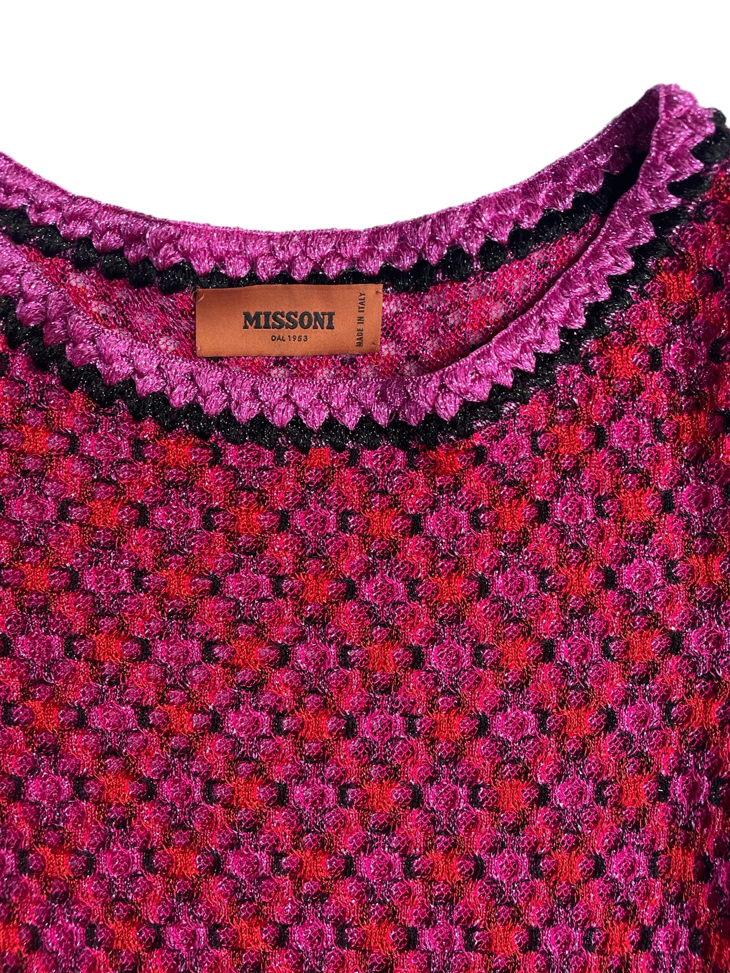 Missoni Pink Crochet Dress UK 10 image 3