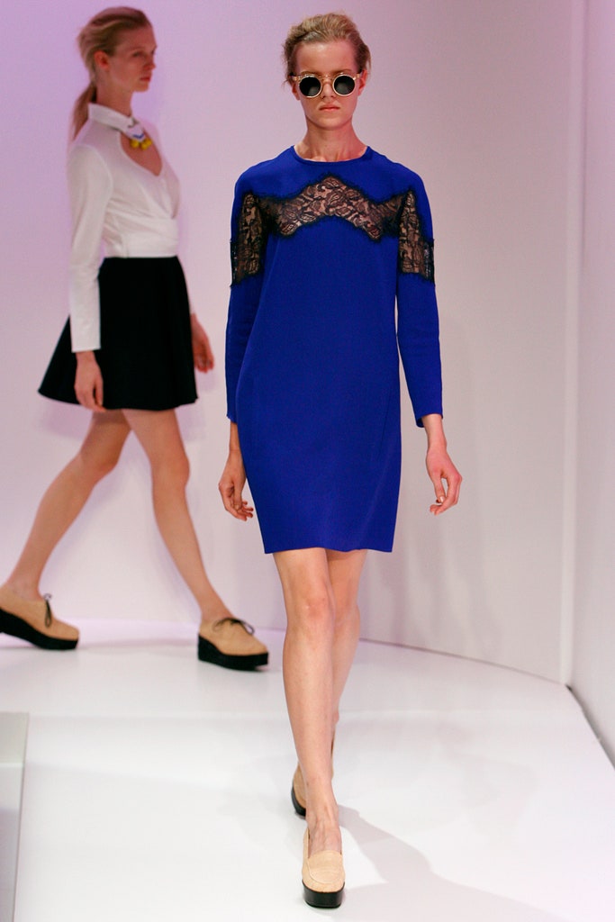Carven Blue Silk Dress UK 8 image 0