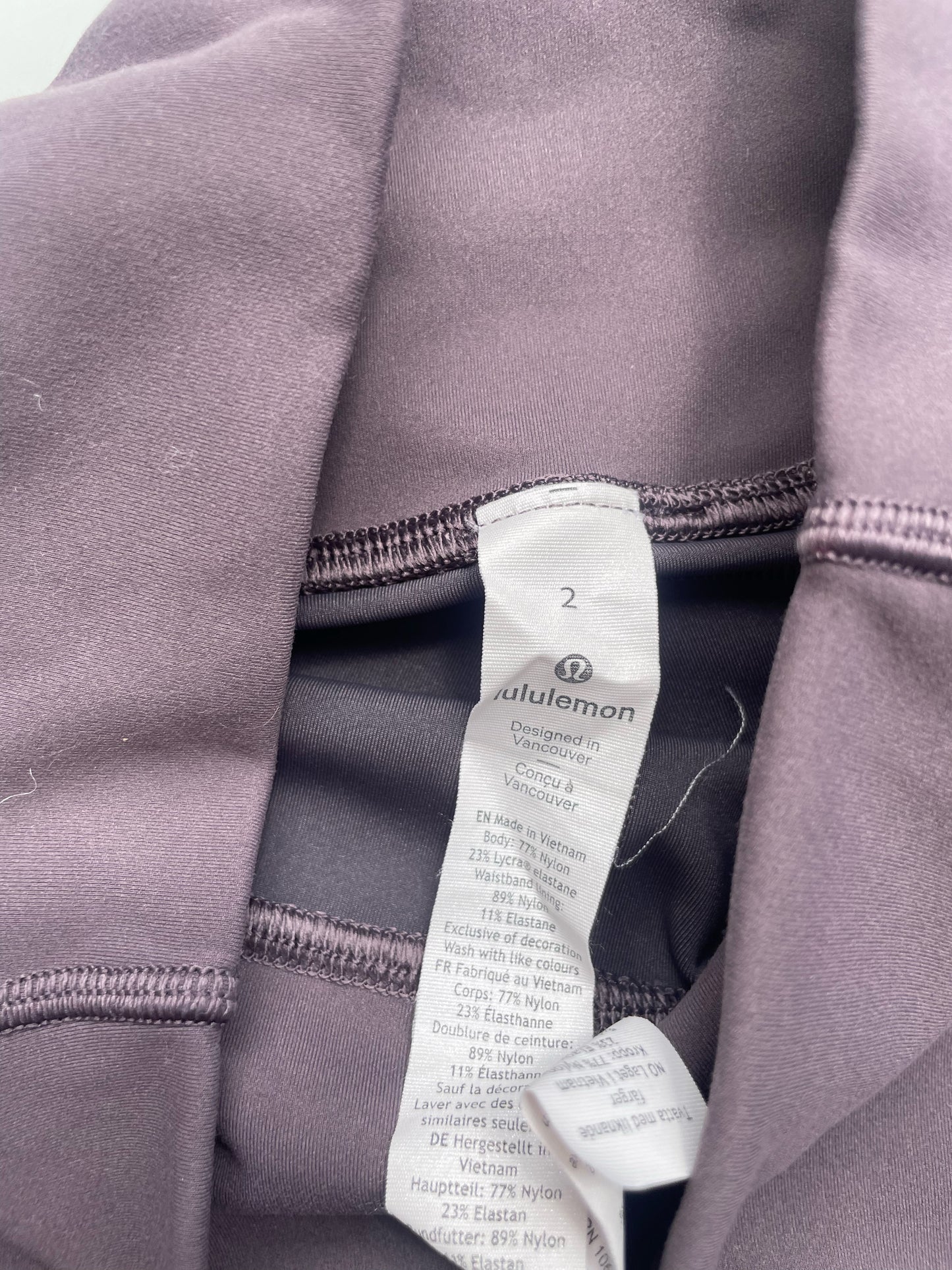 Lululemon 3/4 Grey Leggings UK 6 image 2