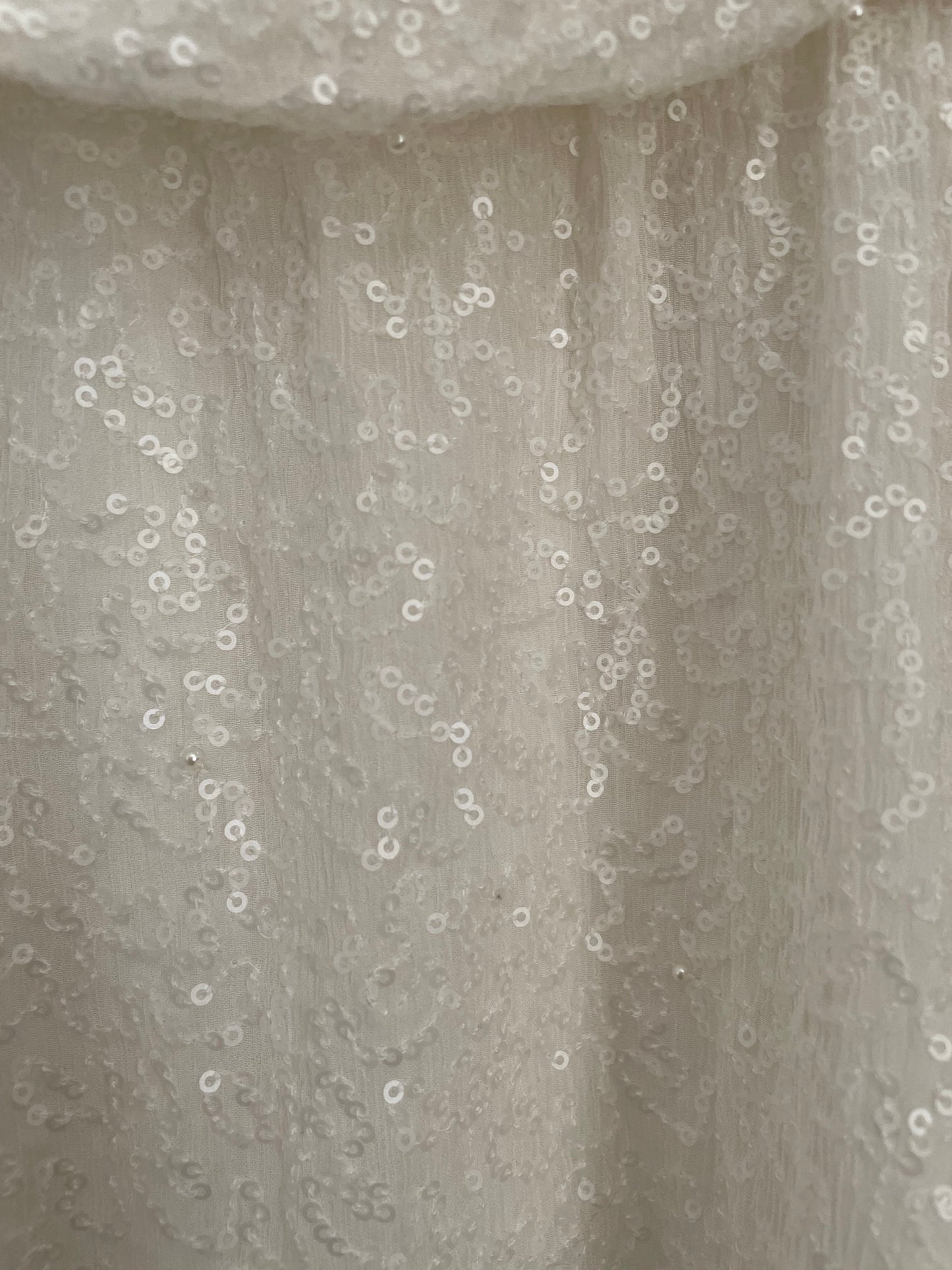 Alice + Olivia White Sequin Dress XS image 3