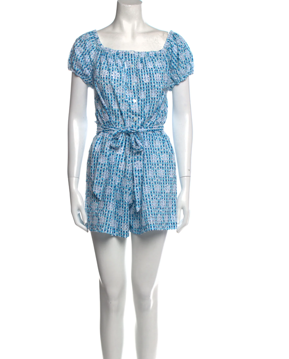 Miguelina Blue Cotton Playsuit M image 1
