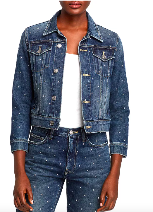 Current/Elliott Studded Denim Jacket XS image 1