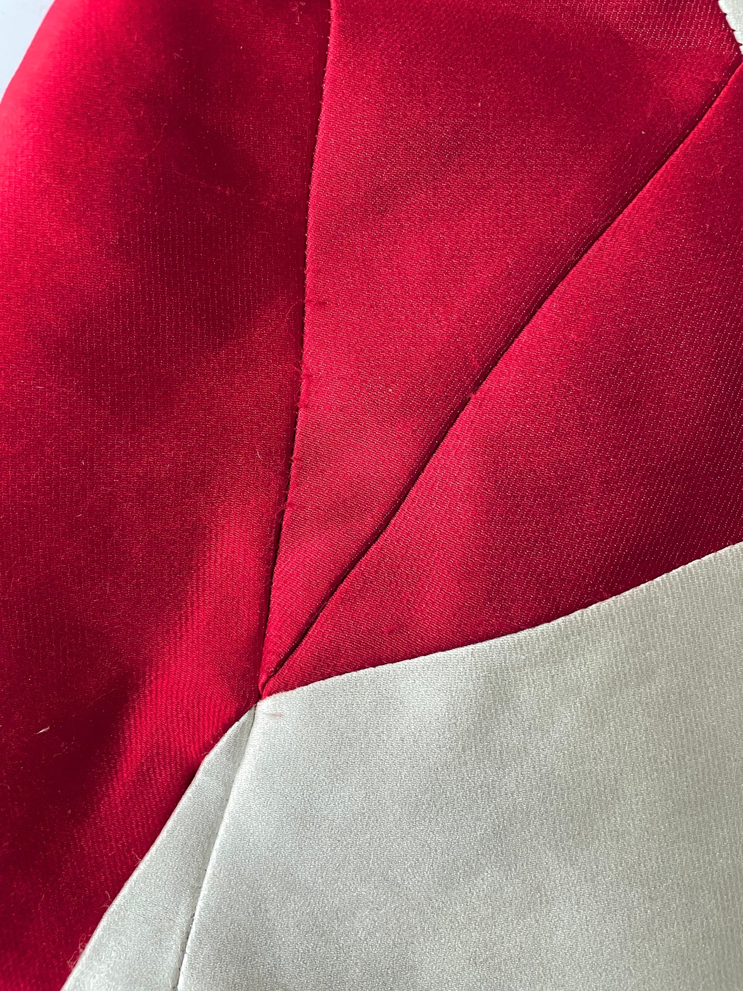 Antonio Beradi Beige and Red Panelled Mini Dress S image 3