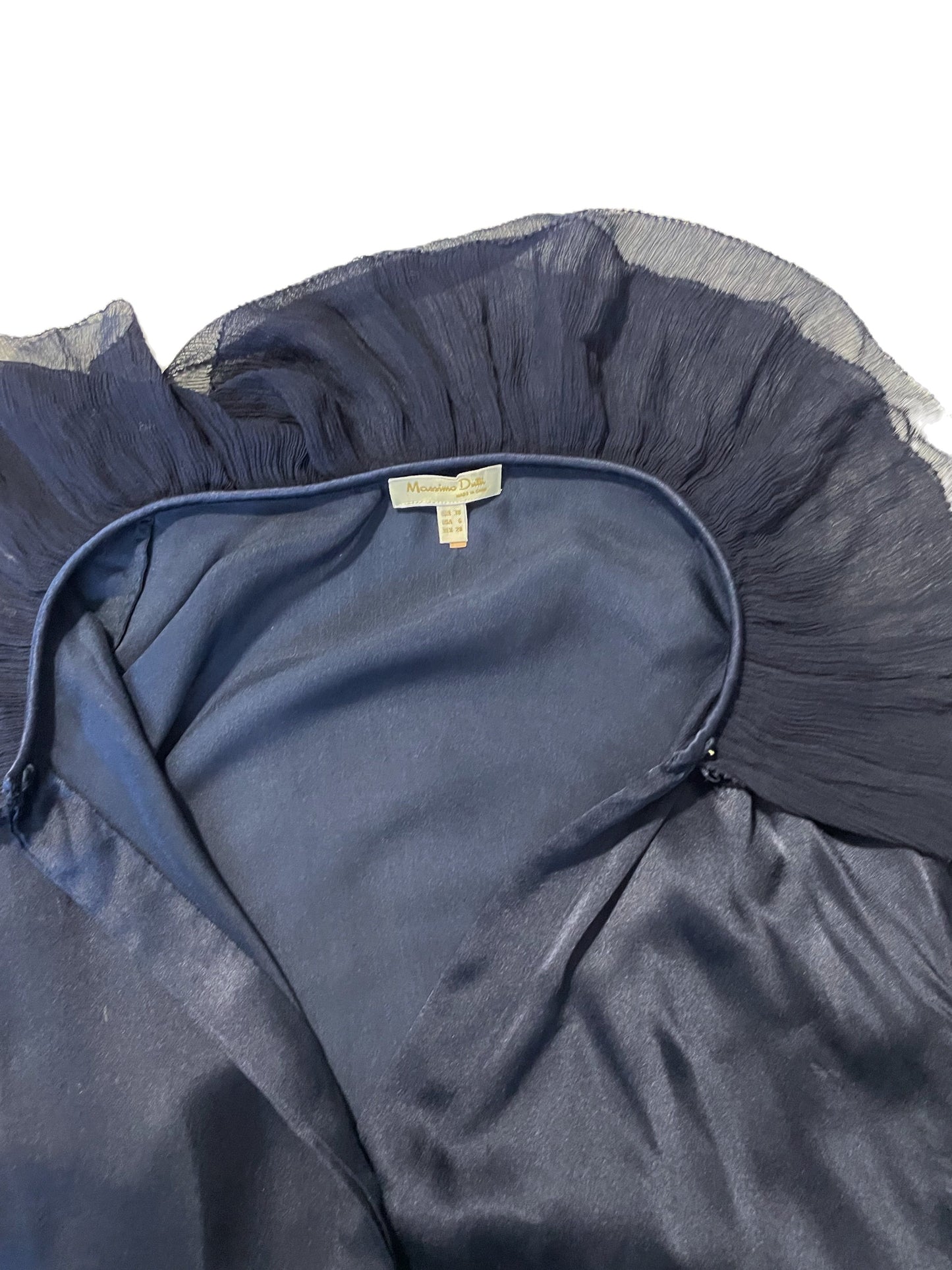 Massimo Dutti Navy Blouse UK 10 image 2