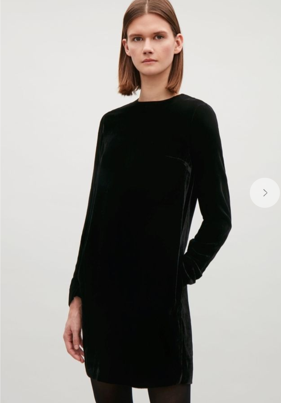 Cos Velvet Long Sleeved Dress UK 8 image 1