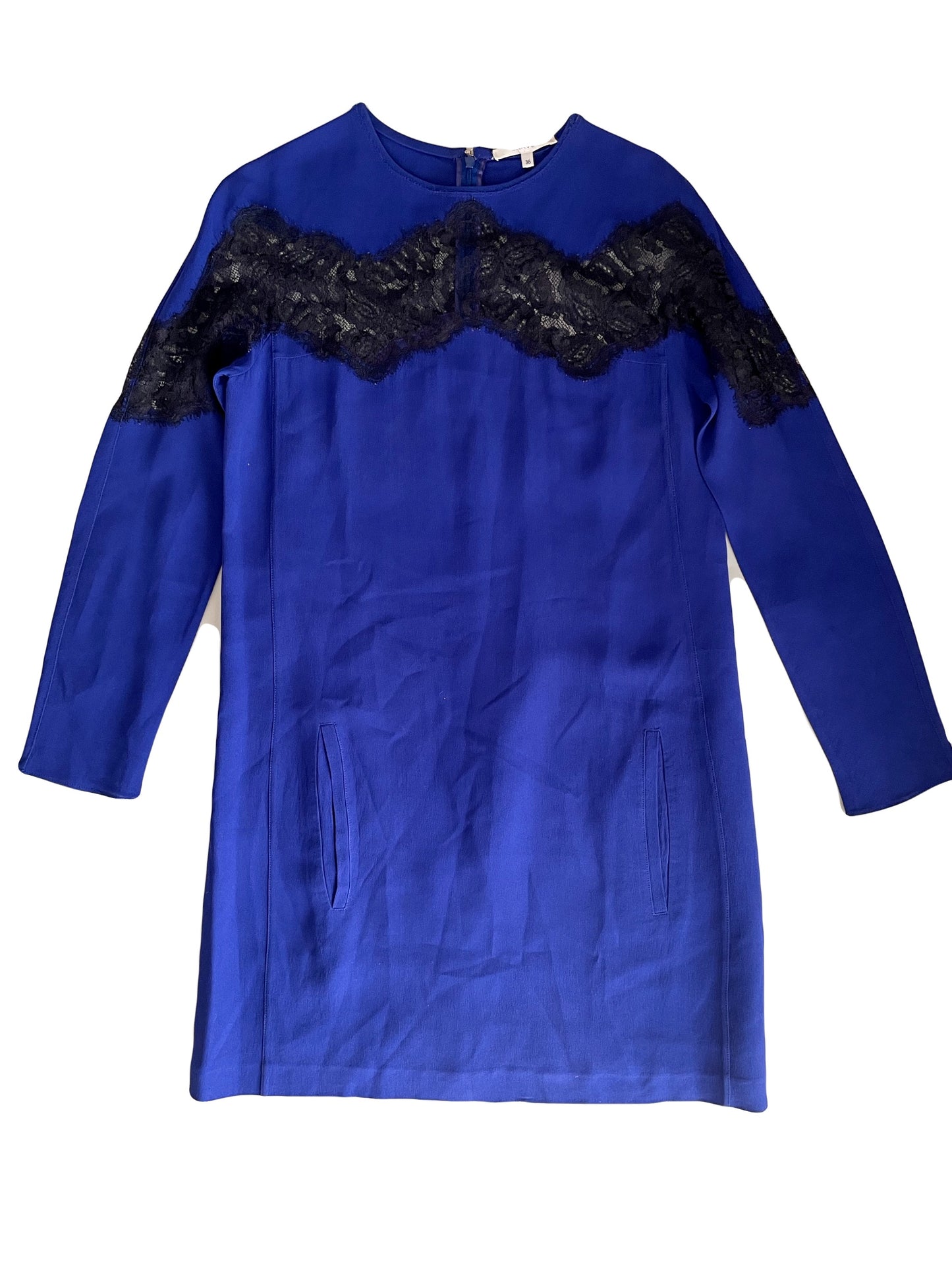 Carven Blue Silk Dress UK 8 image 1