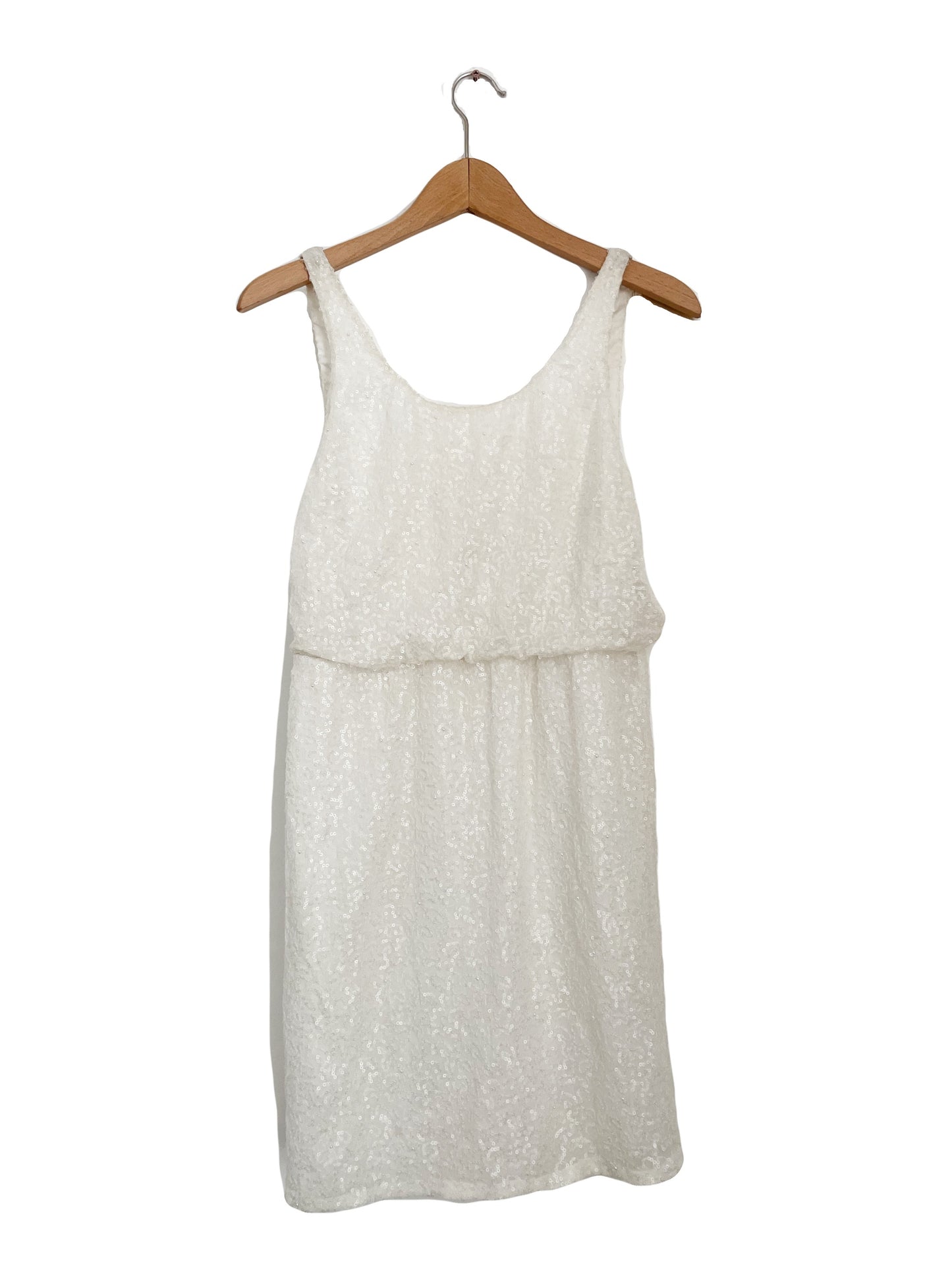 Alice + Olivia White Sequin Dress XS image 0