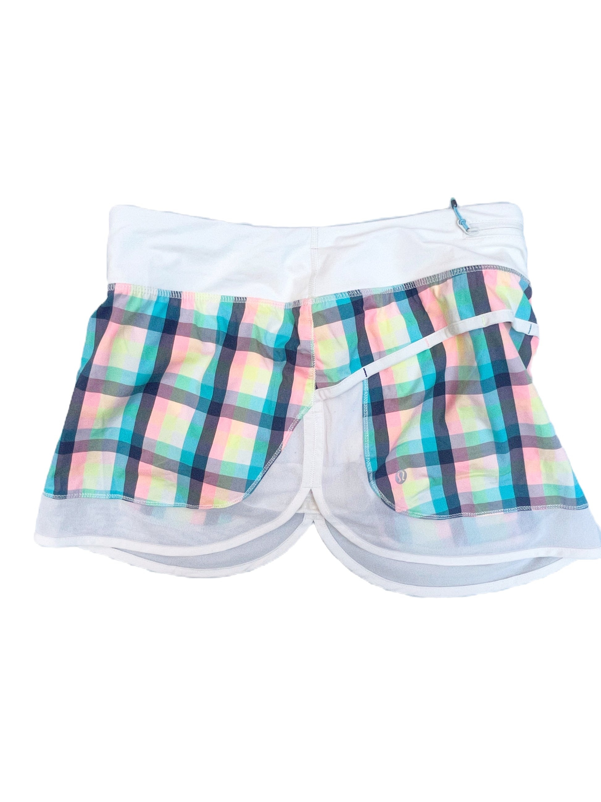 Lululemon Check Multicoloured Shorts UK 10 image 1