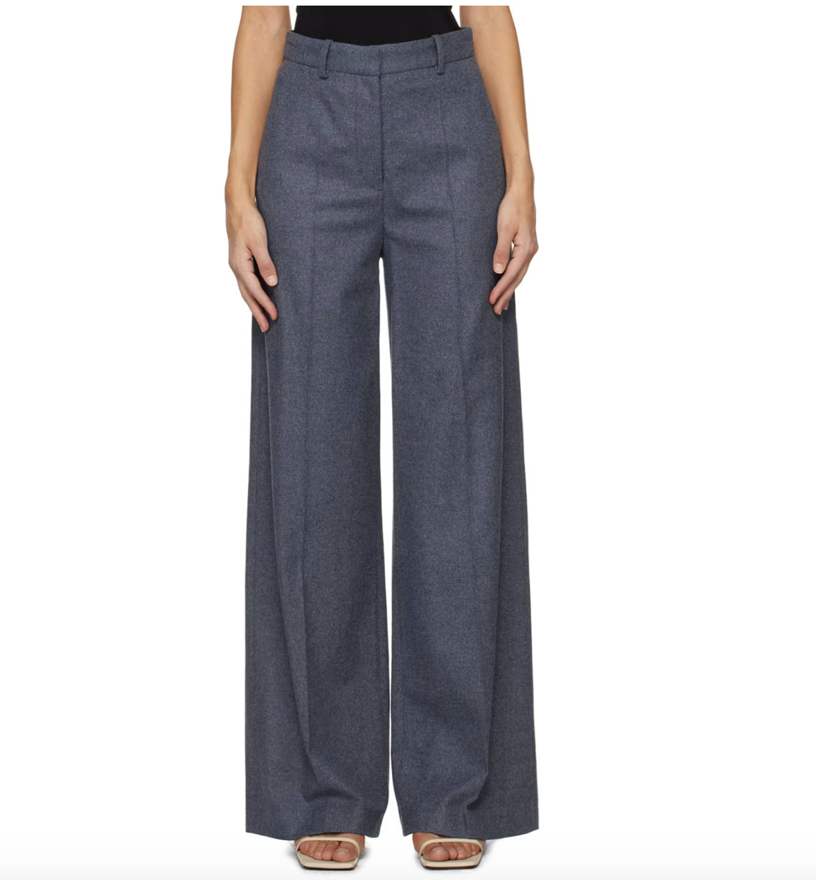 Joseph Wool Wide Leg Trousers UK 12 image 1