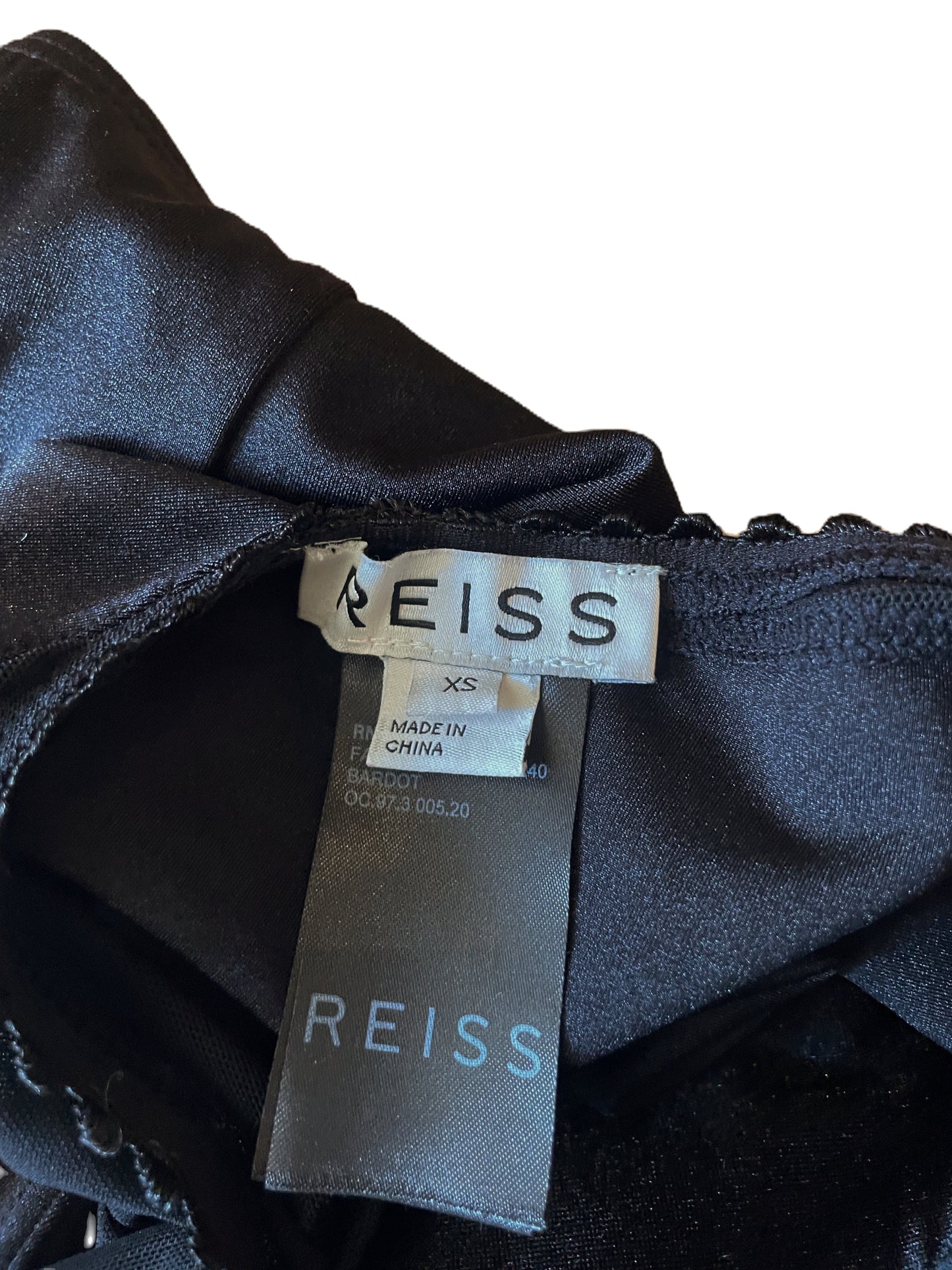 Reiss Bardot Black Swimsuit XS image 2