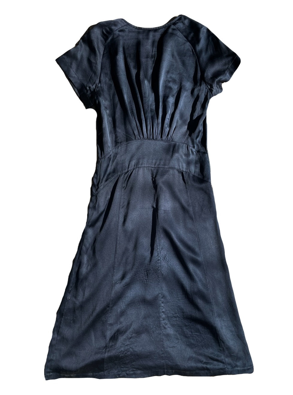 Rag & Bone Navy Silk Midi Dress UK 8 image 2