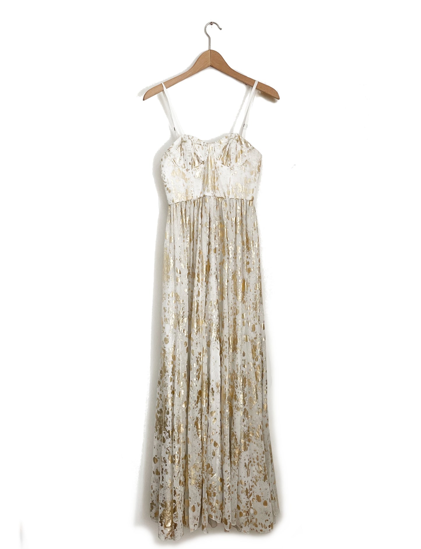 Alice + Olivia Gold Painted Dress XS image 0