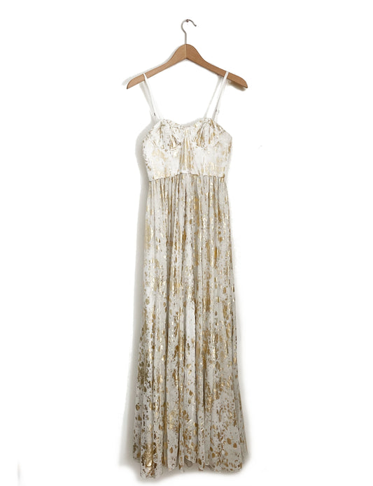 Alice + Olivia Gold Painted Dress XS image 0