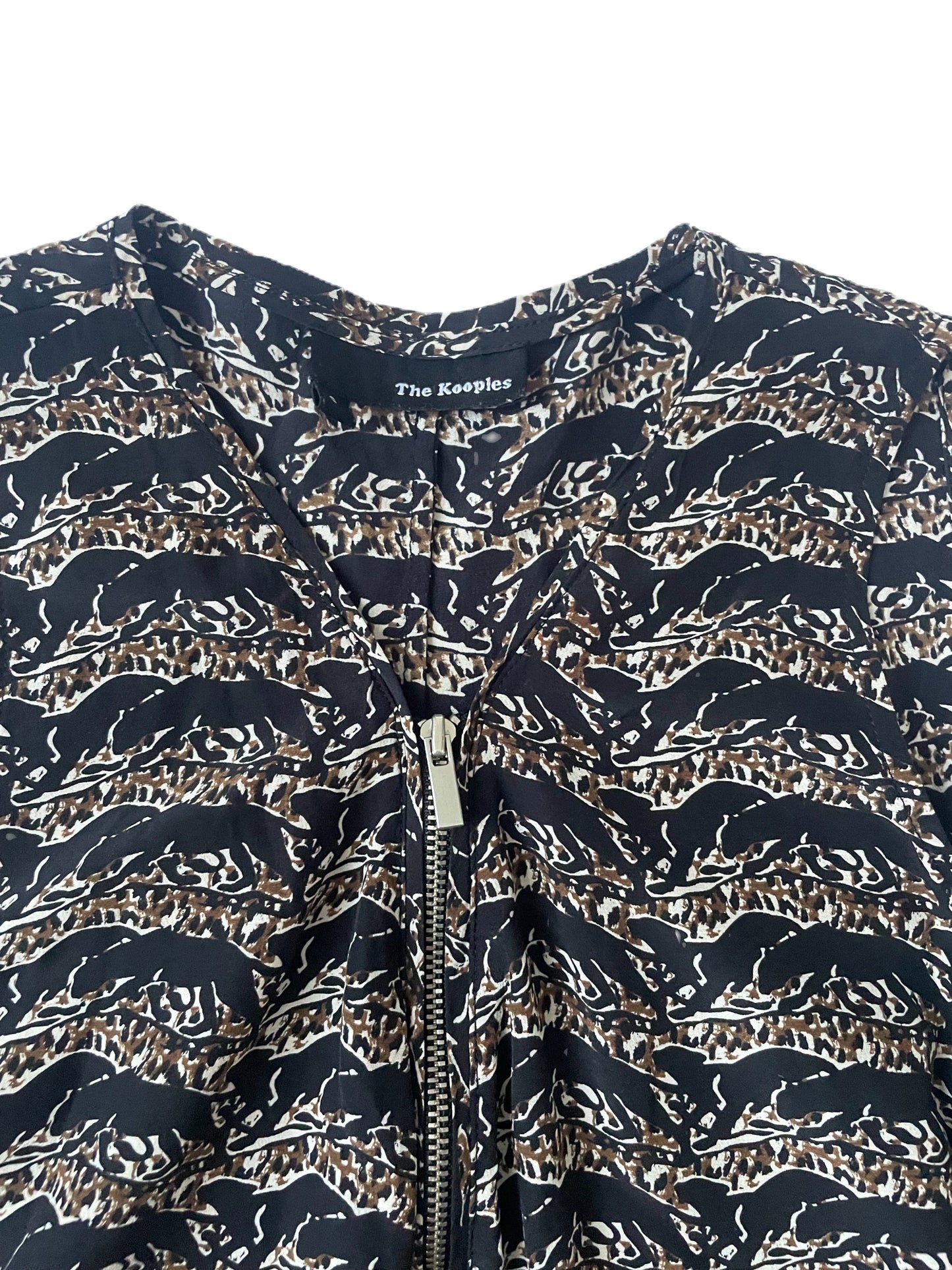 The Kooples Silk Print Jaguar Blouse S image 3