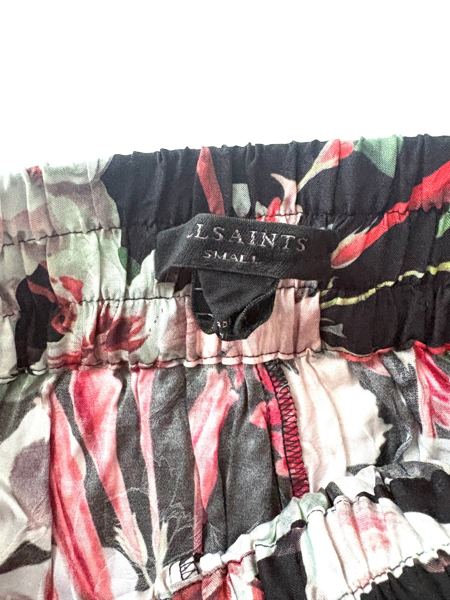 All Saints Wide Leg Floral Trousers S