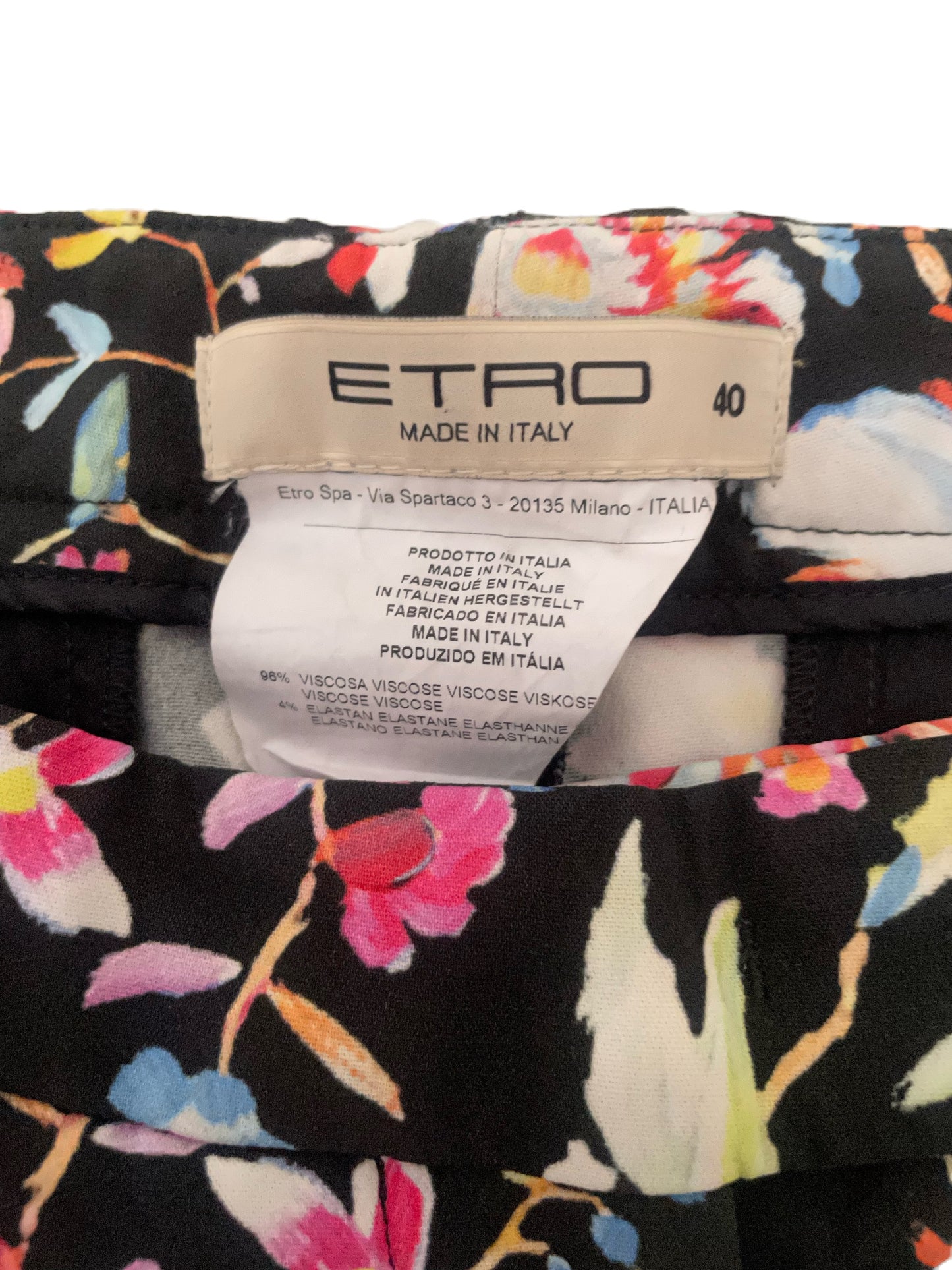 Etro Print Trousers UK 8 image 3