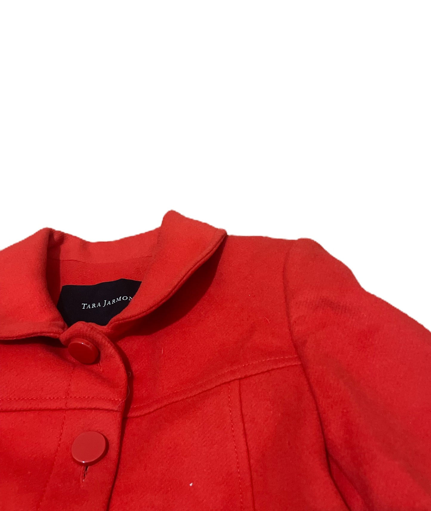 Tara Jarmon Red Wool Coat UK 10 image 2