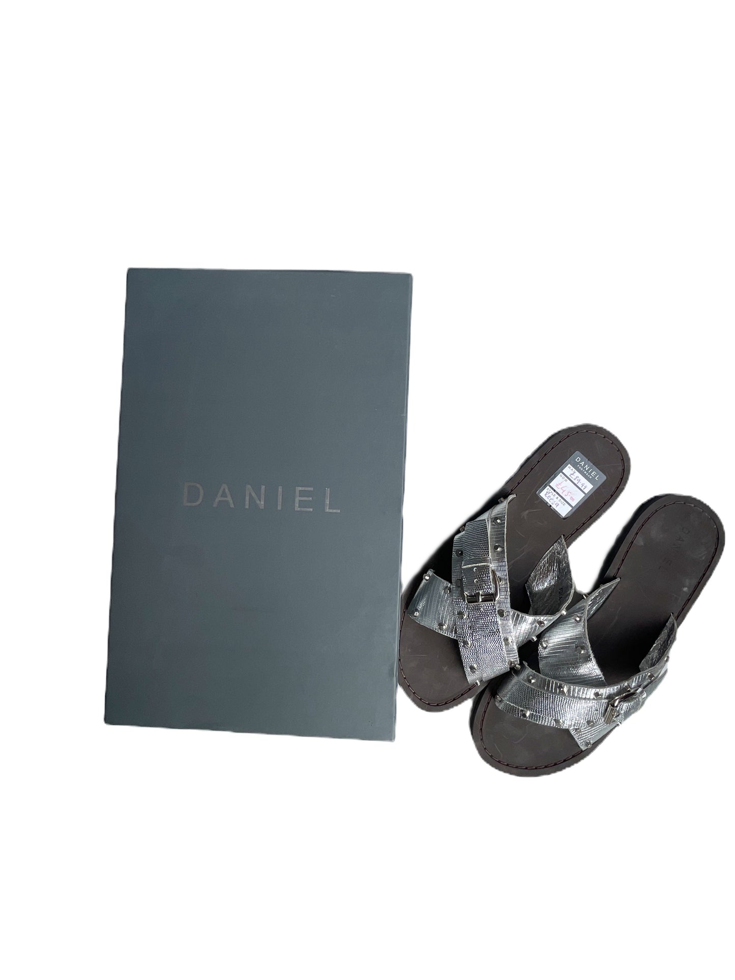 Daniels Silver Flat Sandals EU 39 image 1