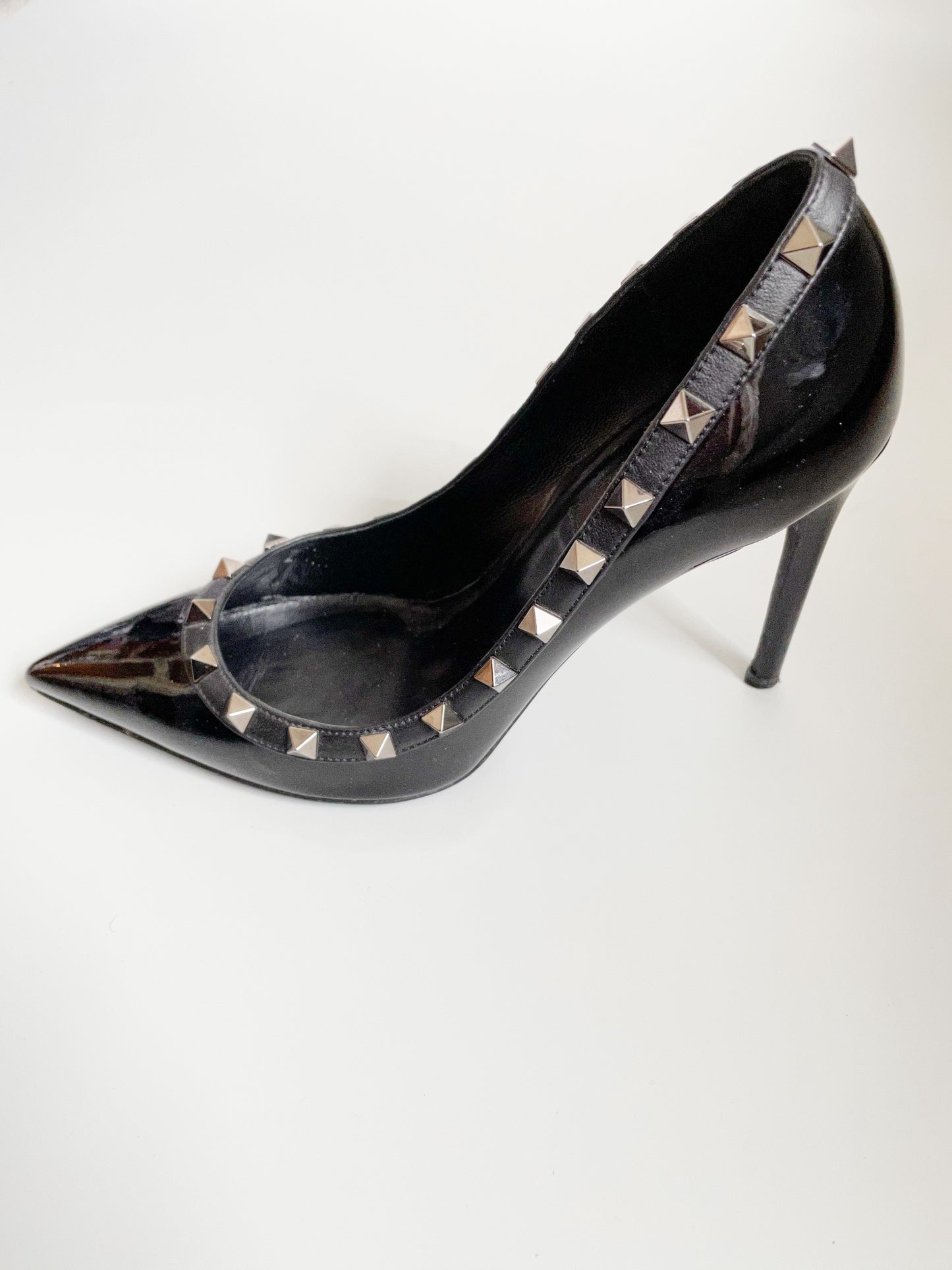 Valentino Patent Black Rockstuds UK 3.5 image 2