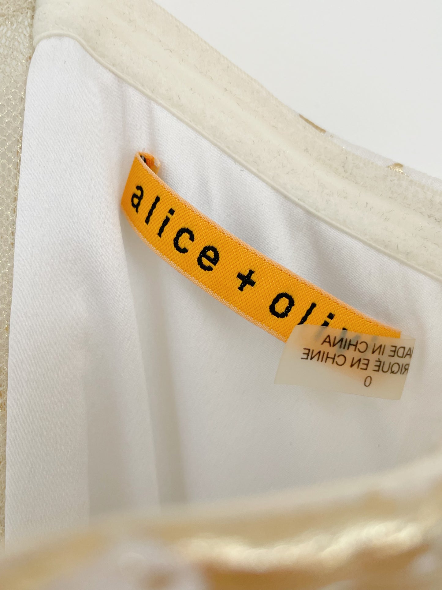 Alice + Olivia Gold Painted Dress XS image 3