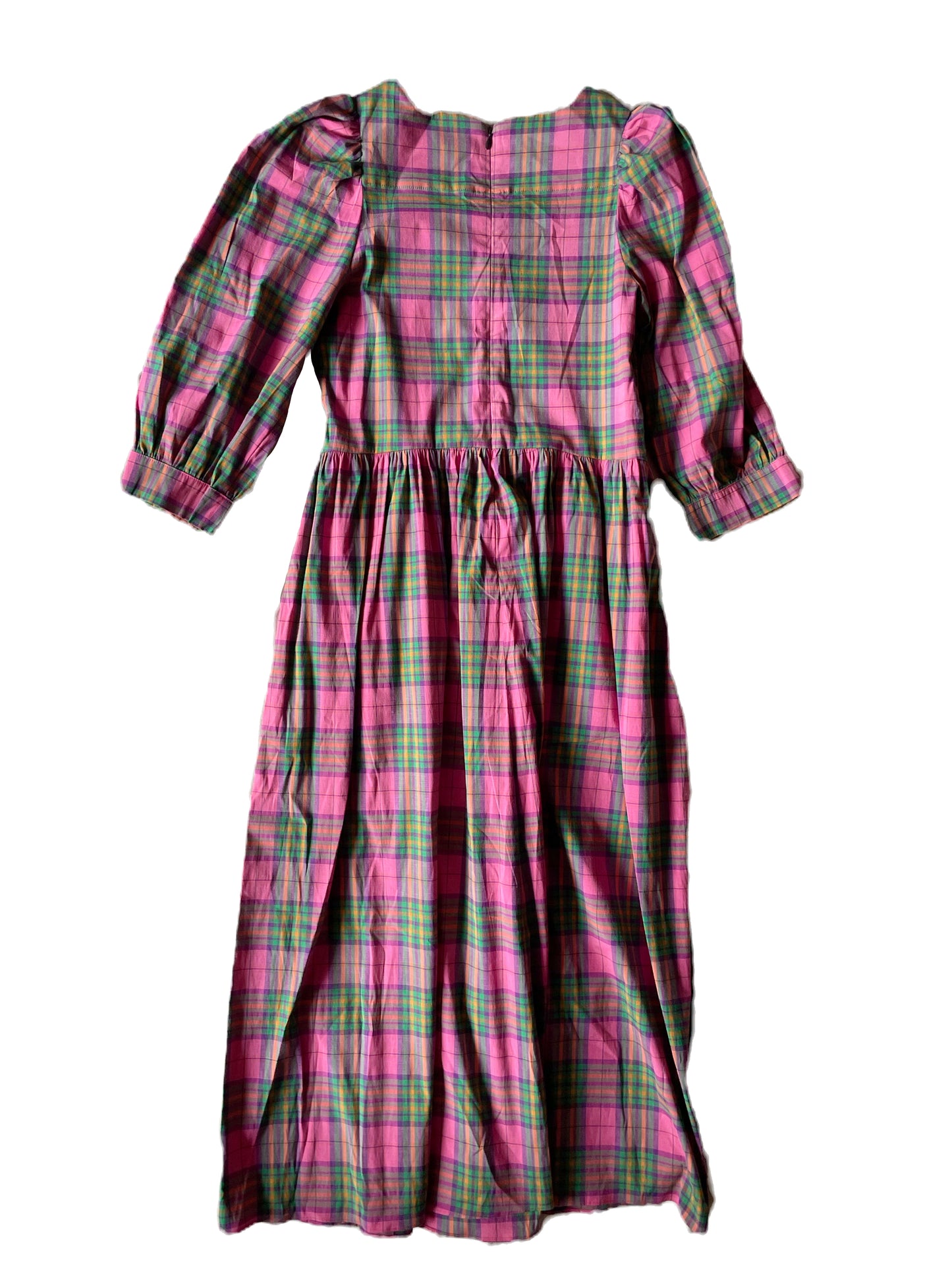 Justine Tabak Sustainable Pink Check Dress XS image 1