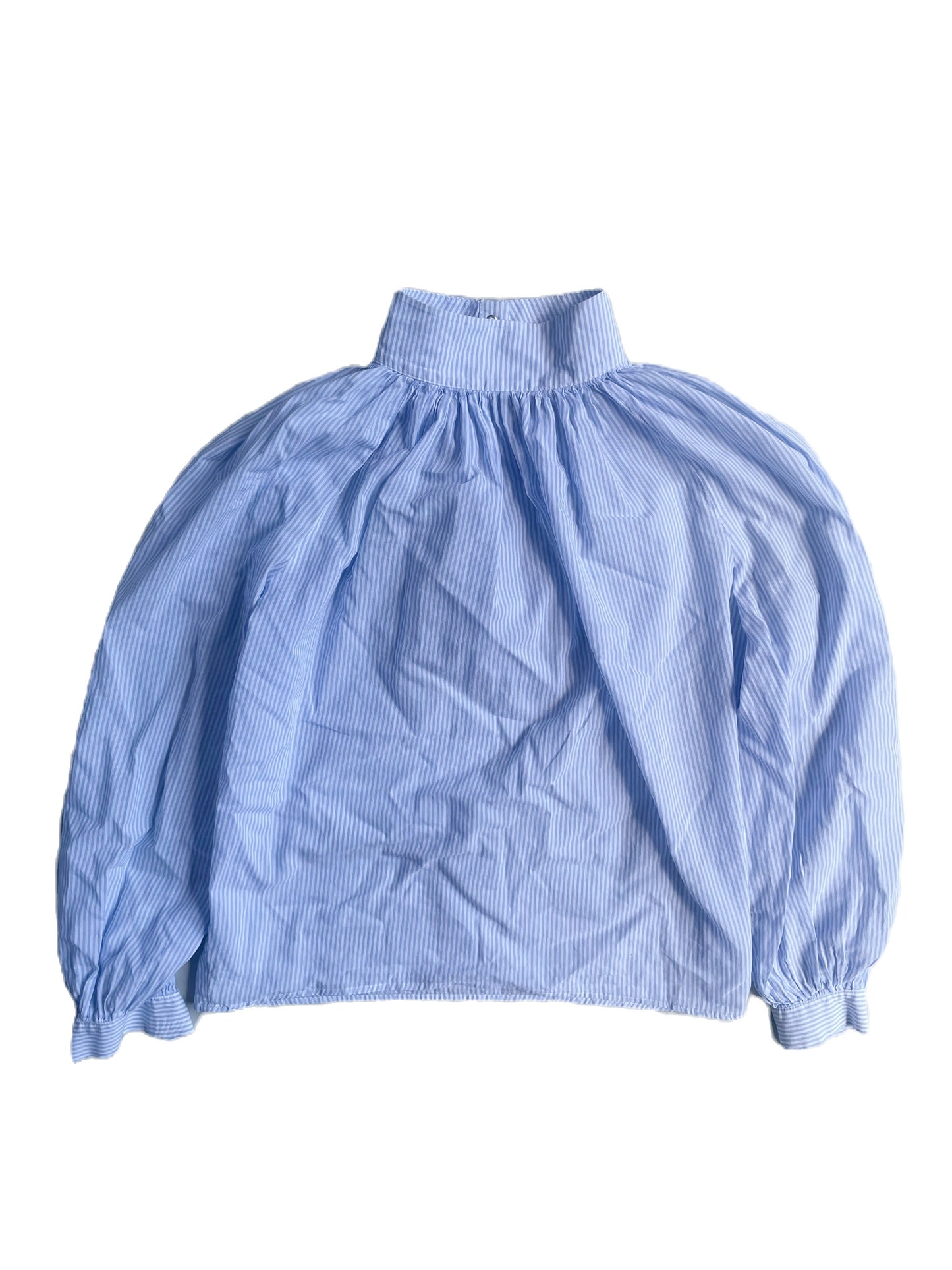 H&M Blue Striped Cotton Blouse XS image 0