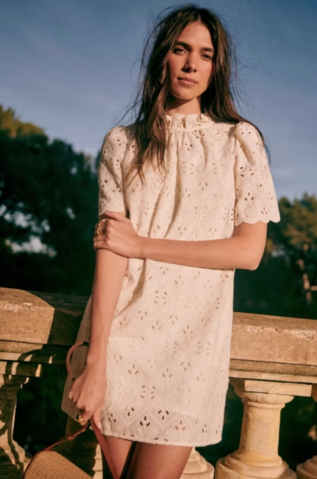 Sézane Cotton Lace Dress UK 8 image 0