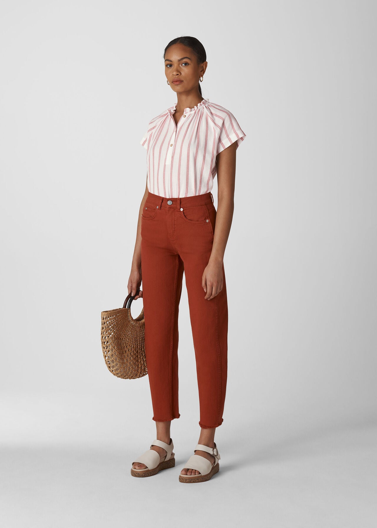 Whistles Striped Blouse UK 8 image 1
