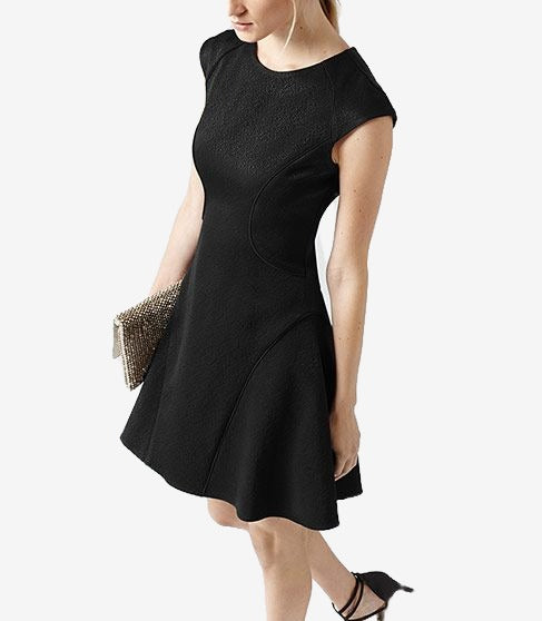 Reiss Flare Jacquard Dress UK 6 image 1