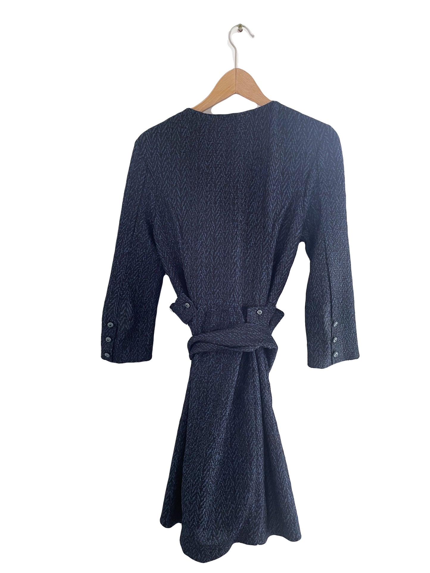 Adolfo Dominguez Blue Textured Dress UK 8 image 1