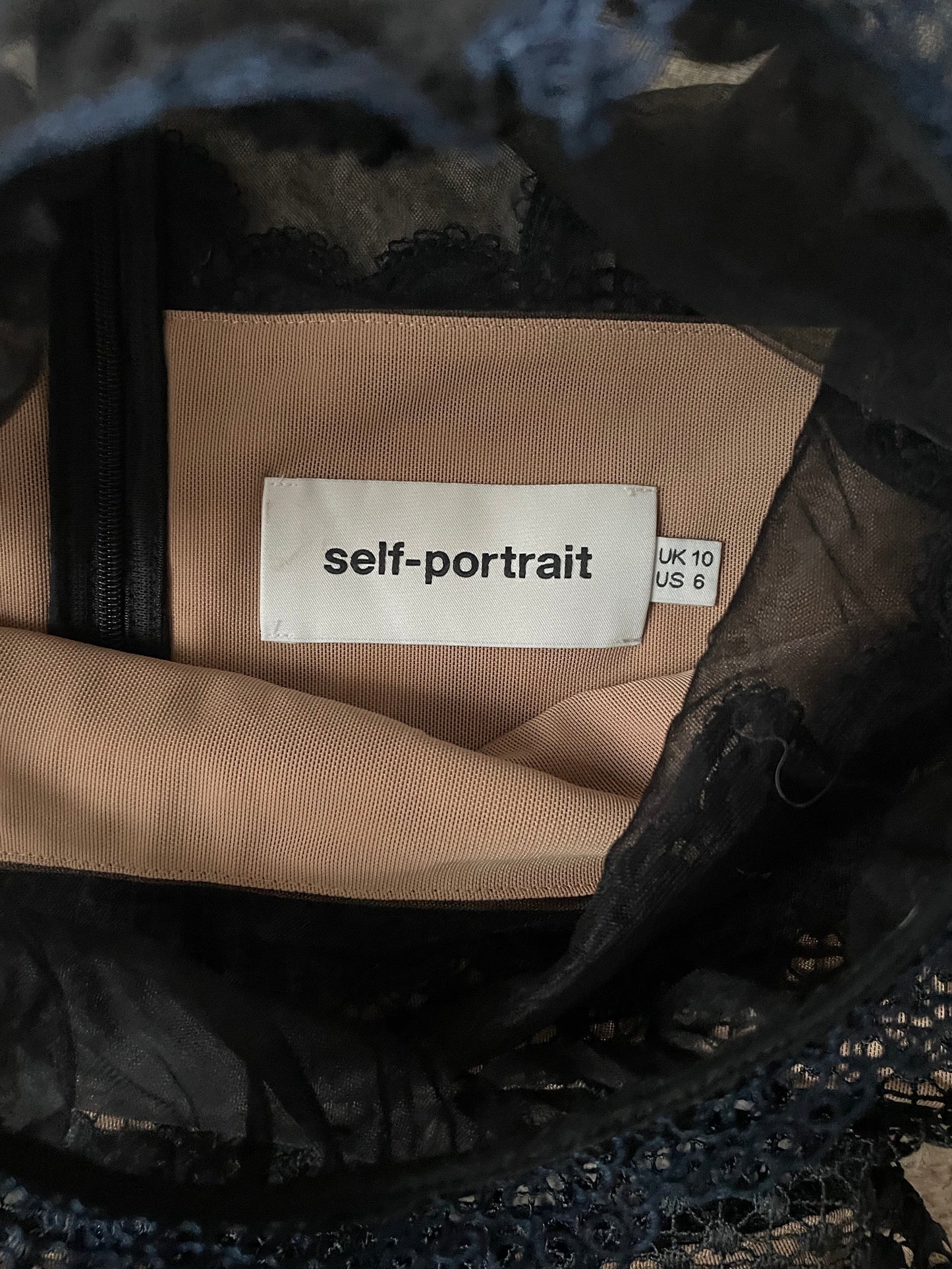 Self Portrait Felicia Embroidered Midi Dress UK 10 image 4