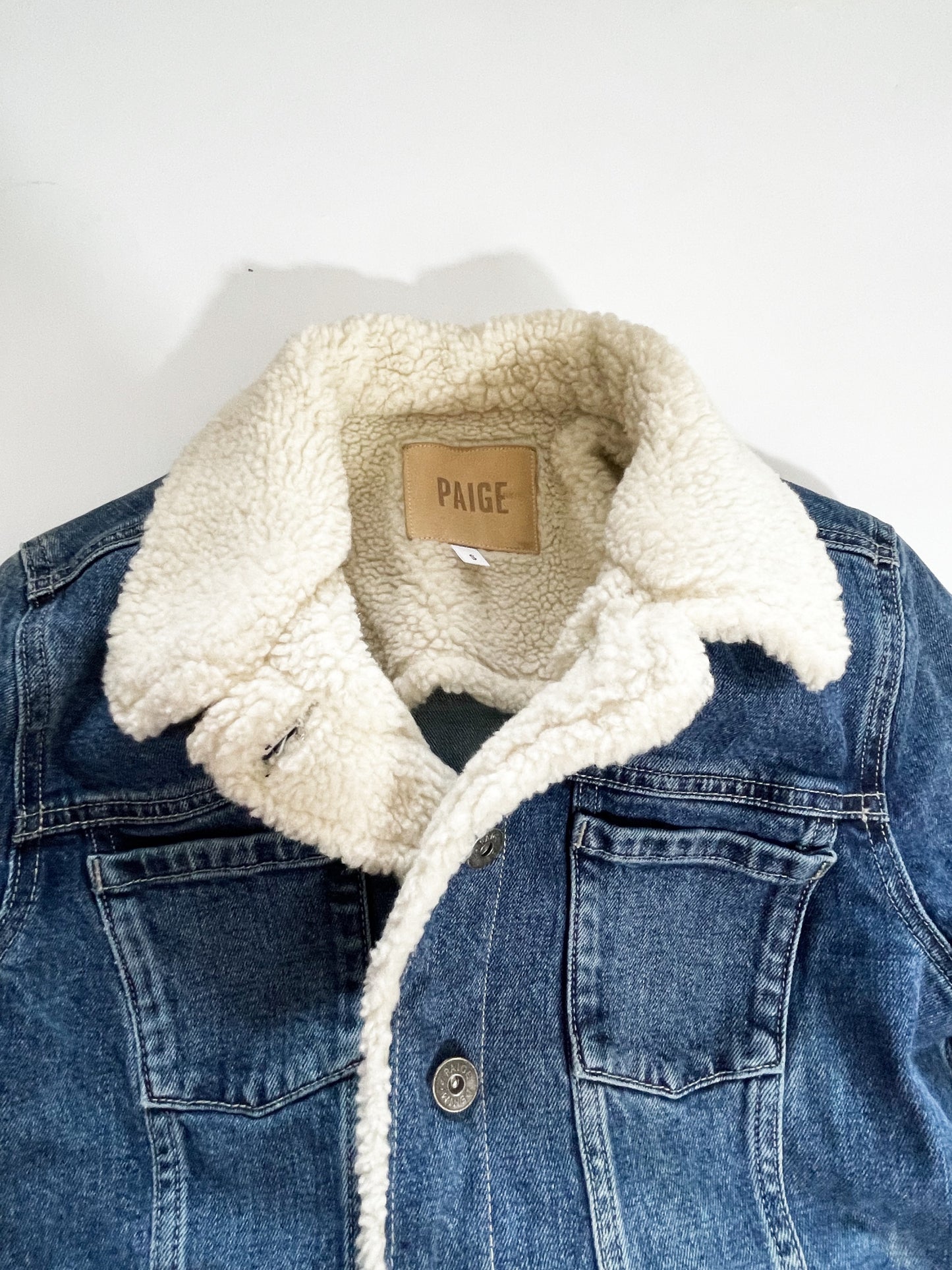 Paige Fleece Lined Denim Jacket S image 2