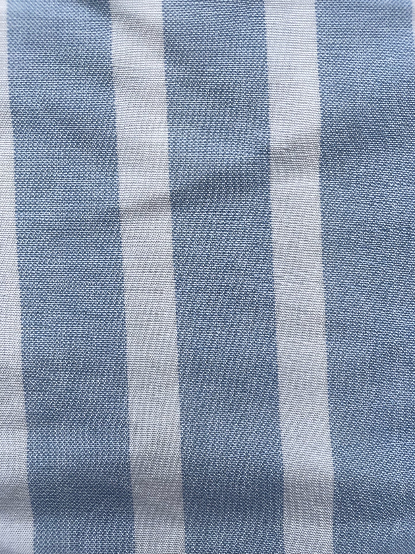 Zara Blue Linen Striped Trousers XL image 4