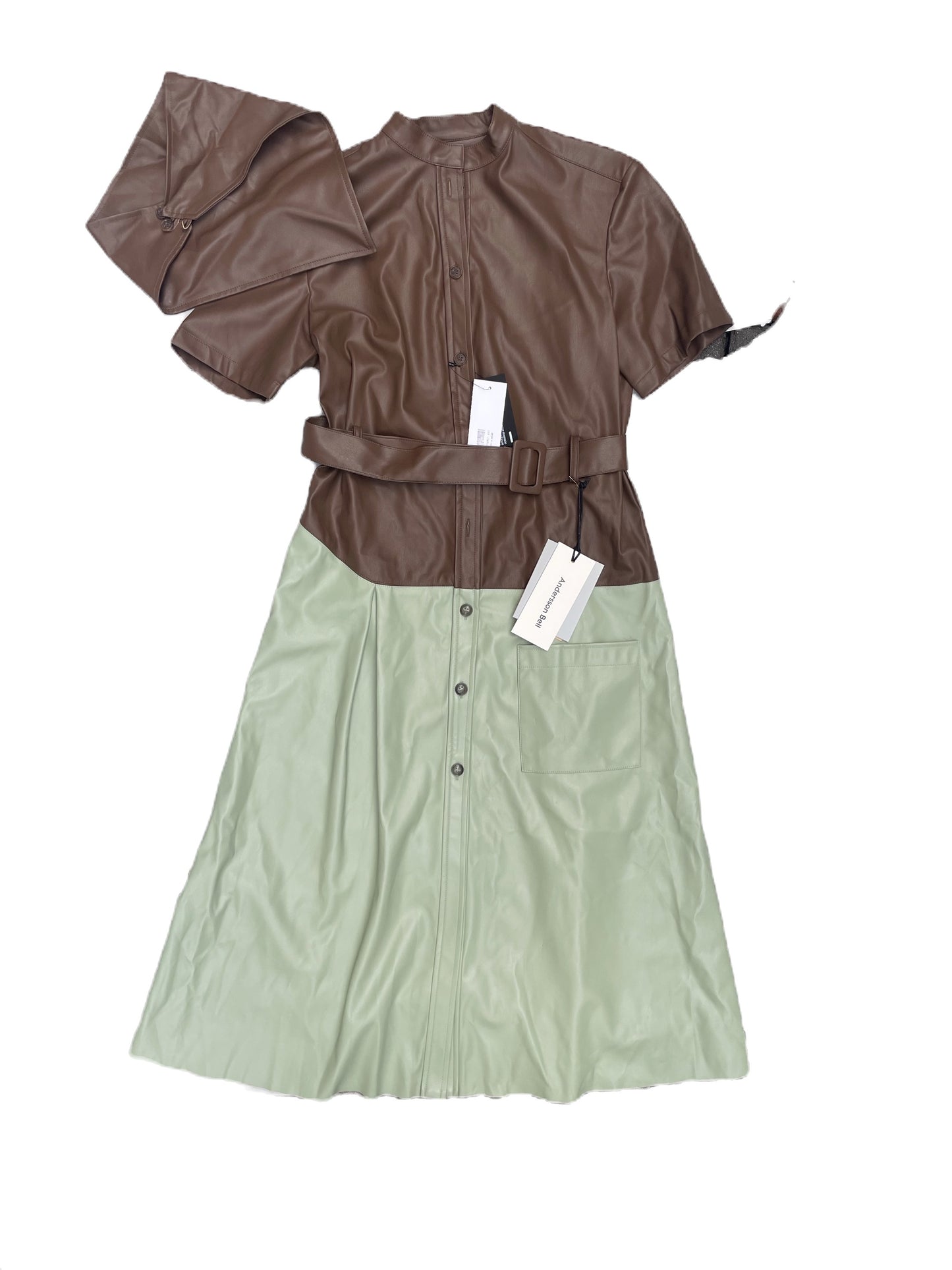 New With Tags Andersson Bell Vegan Leather Midi Dress XS image 0